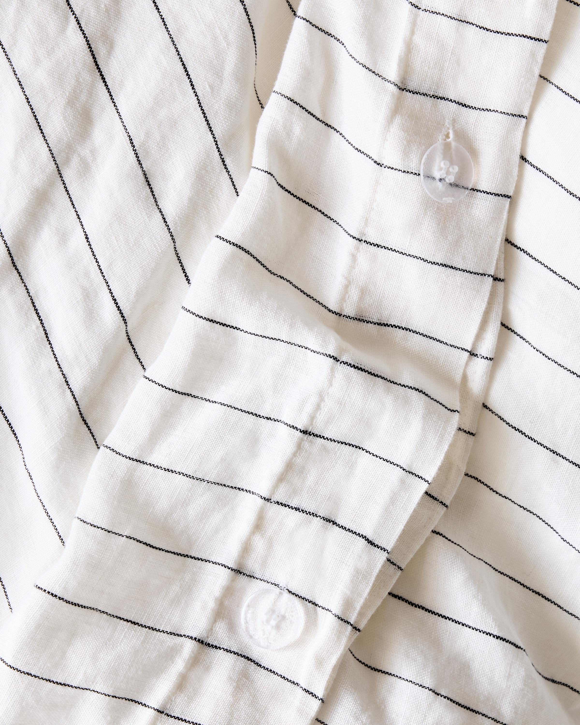 European Linen Stripe Duvet Cover - Pencil Stripe, King/Cal King