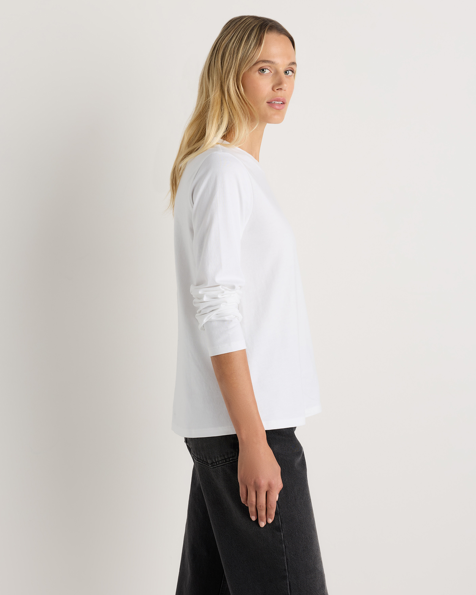 Women's 100% Organic Cotton Long Sleeve Swing Tee