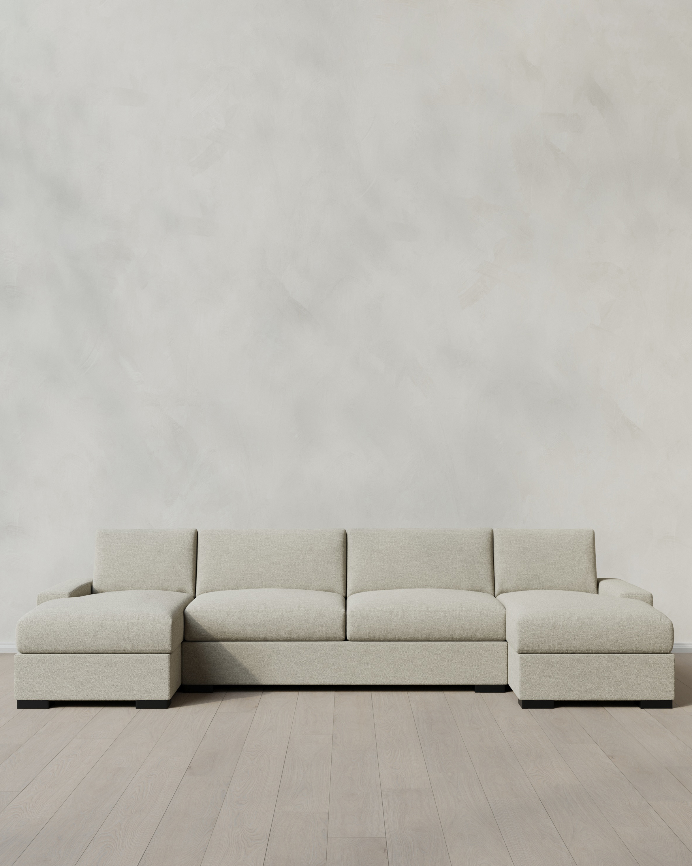 Stillman-Basketweave 134 U Sectional Flax