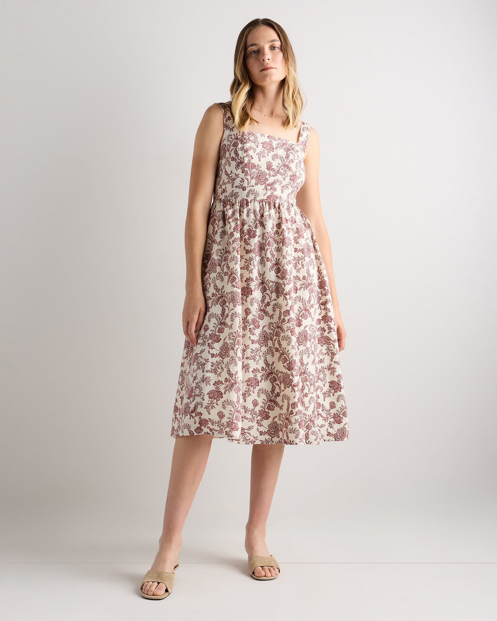 slim fit dress slacks Sojourner Midi Fit & Flare Dress Fit and Flare main image 1