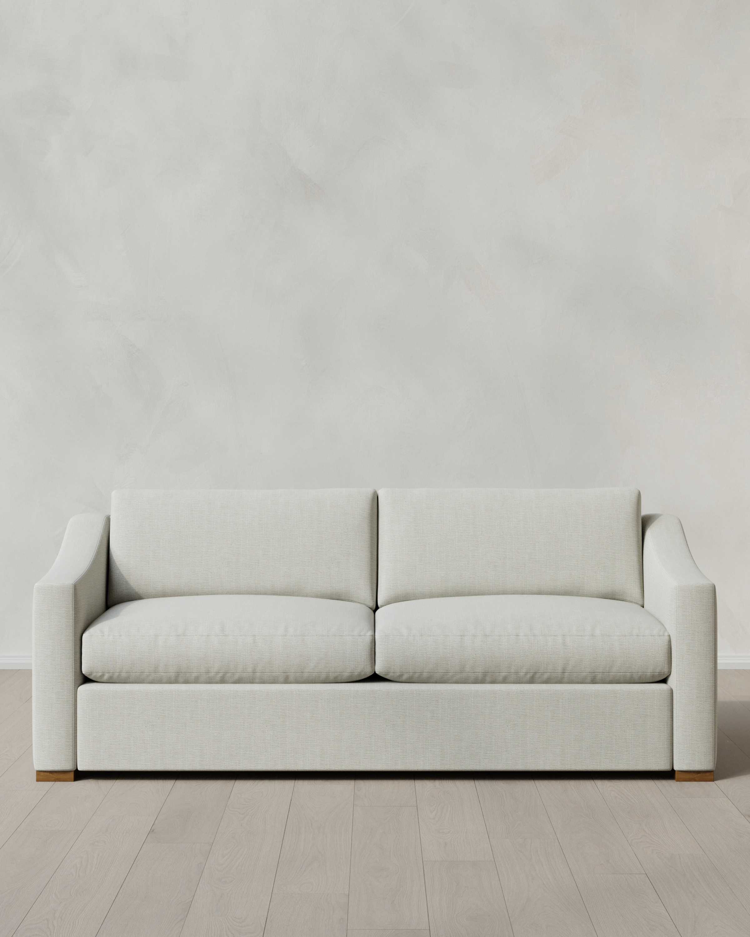 Quince Hollis Slope Arm Sofa in Performance Chenille Linen Blend in Sorrell, Size 91", Polyester