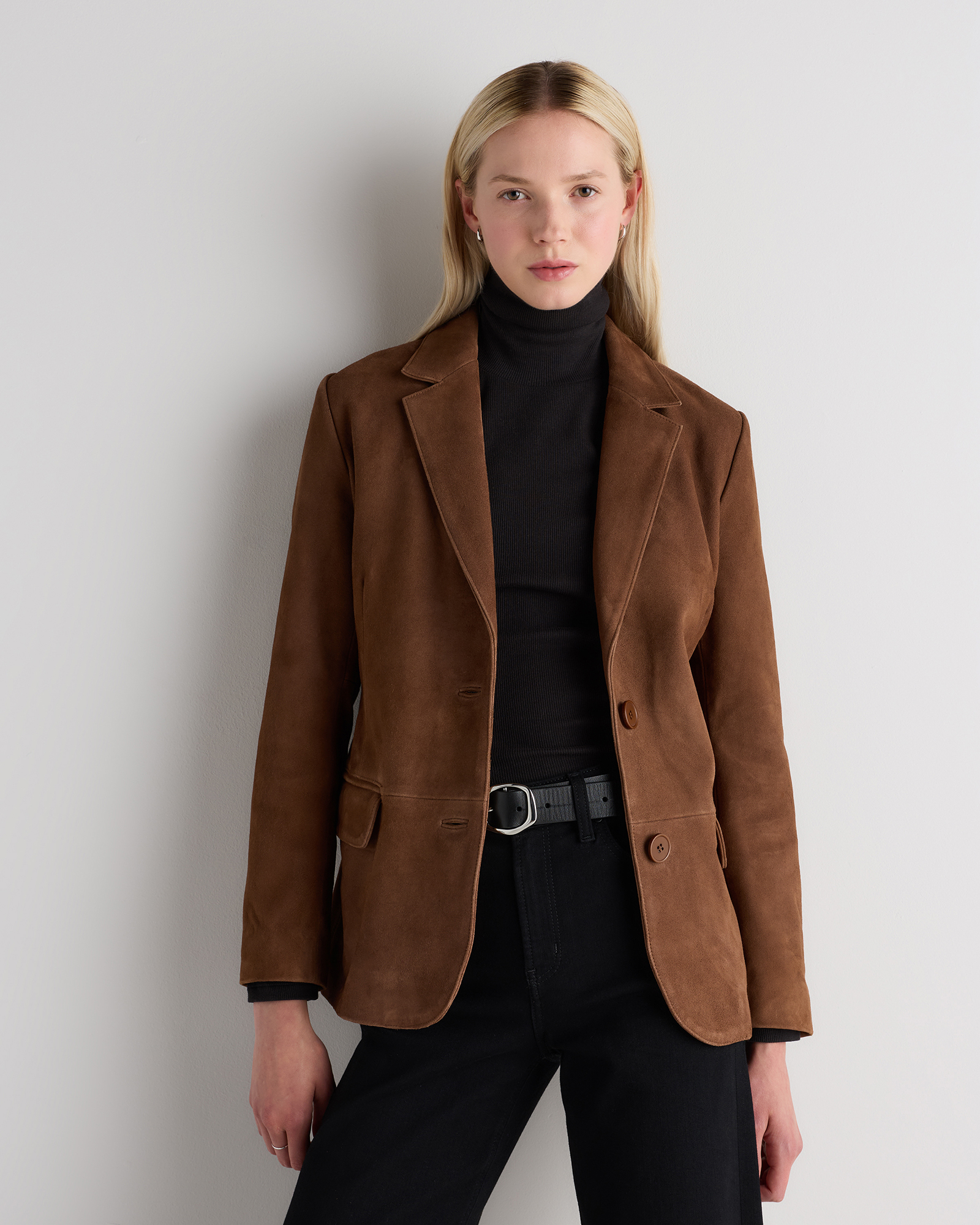 Java Brown 100% Suede Blazer