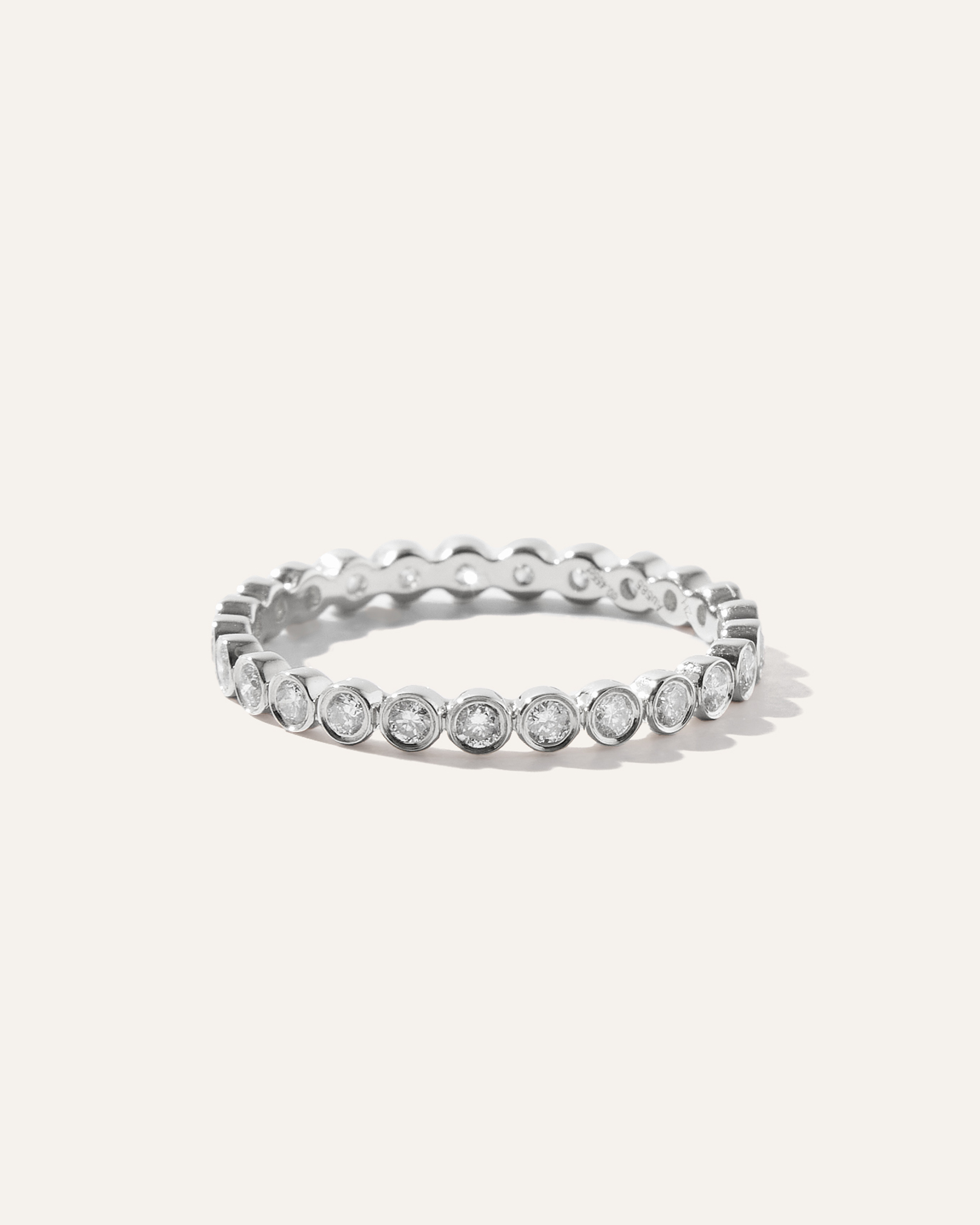 White Gold 14K Gold Diamond Bezel Eternity Band