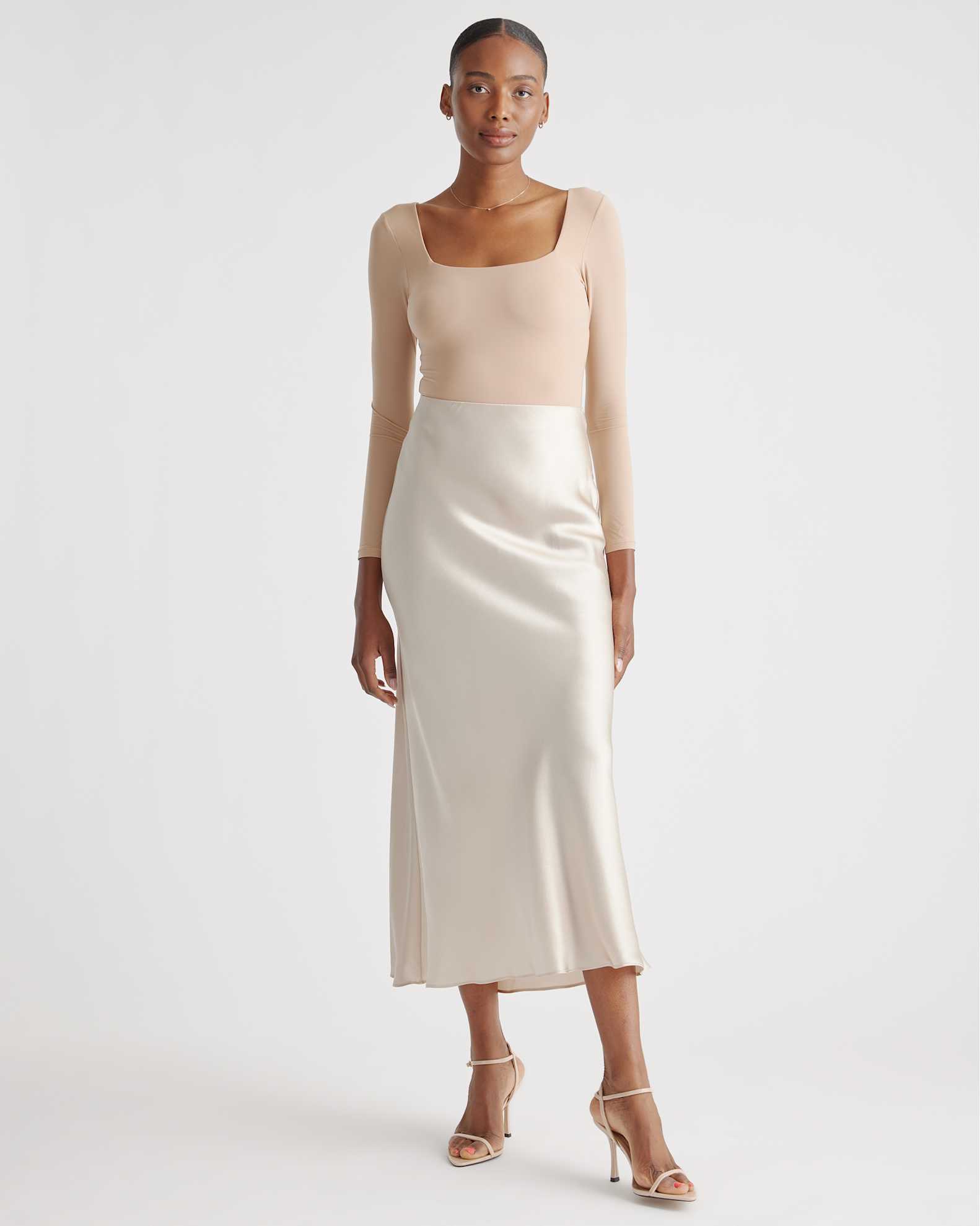 100% Washable Silk Maxi Skirt