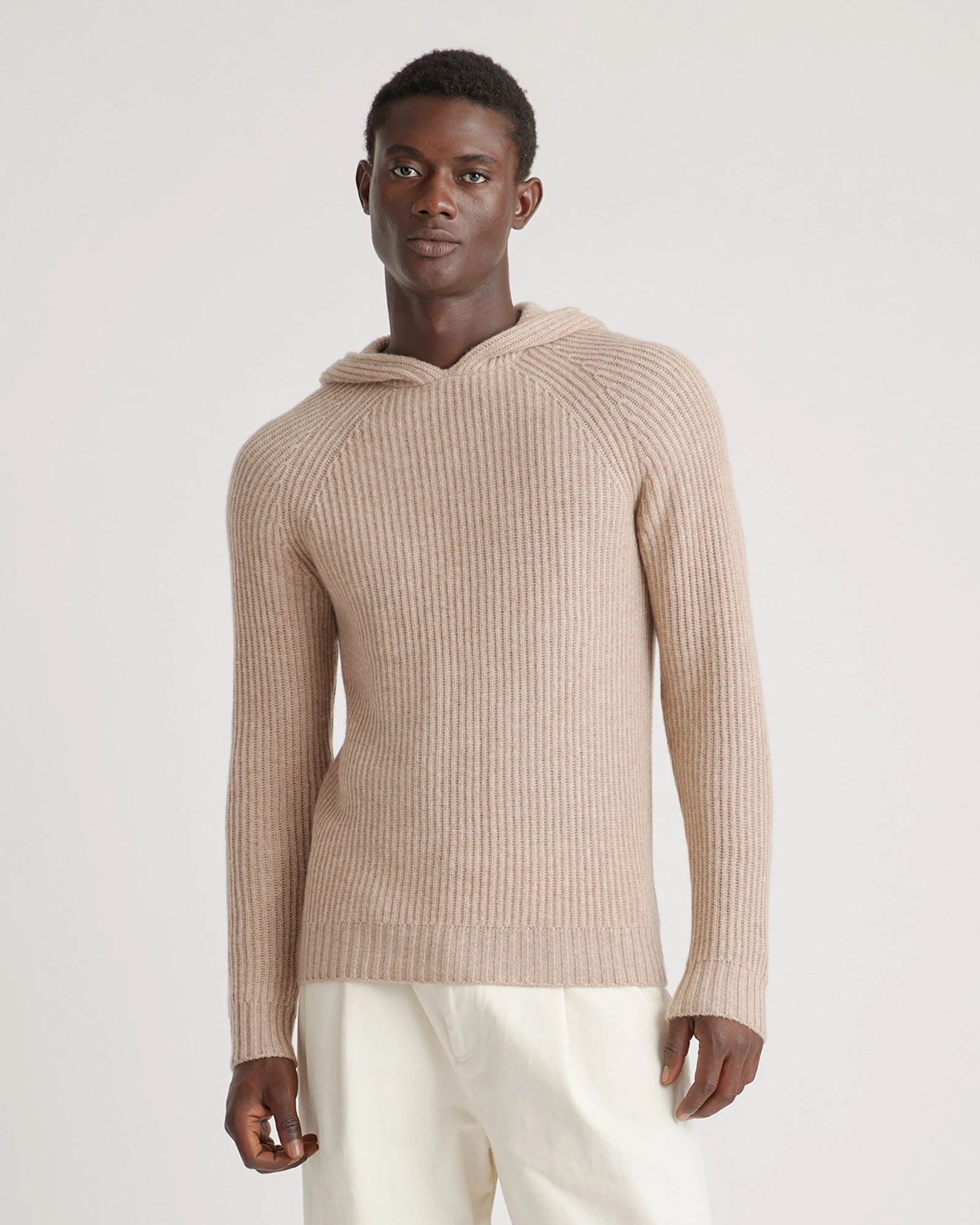 Mongolian Spring Cashmere Fisherman Pullover Hoodie