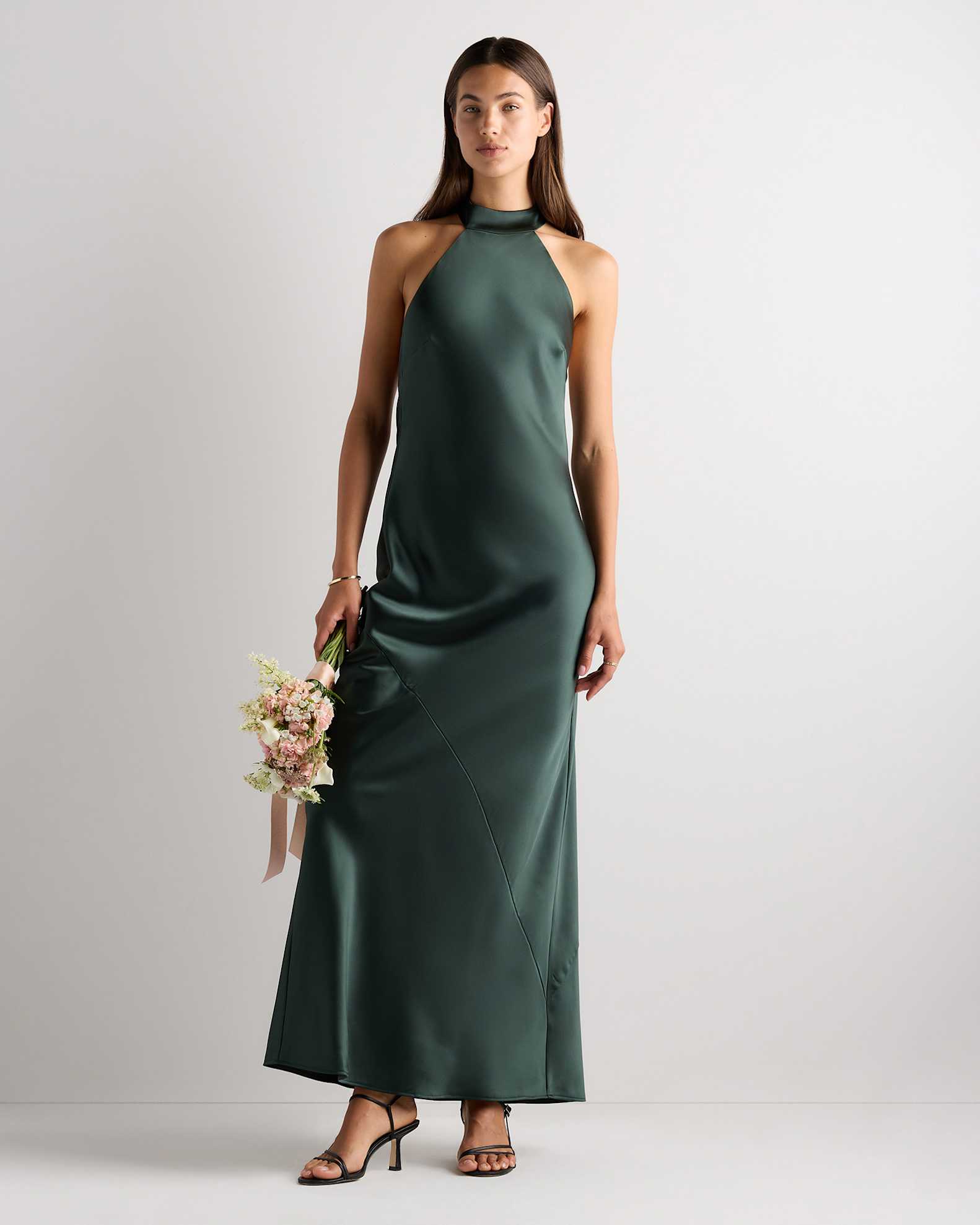 Catalina Stretch Satin Dress in Pastel Yellow Catalina Stretch Satin Dress in Pastel Yellow