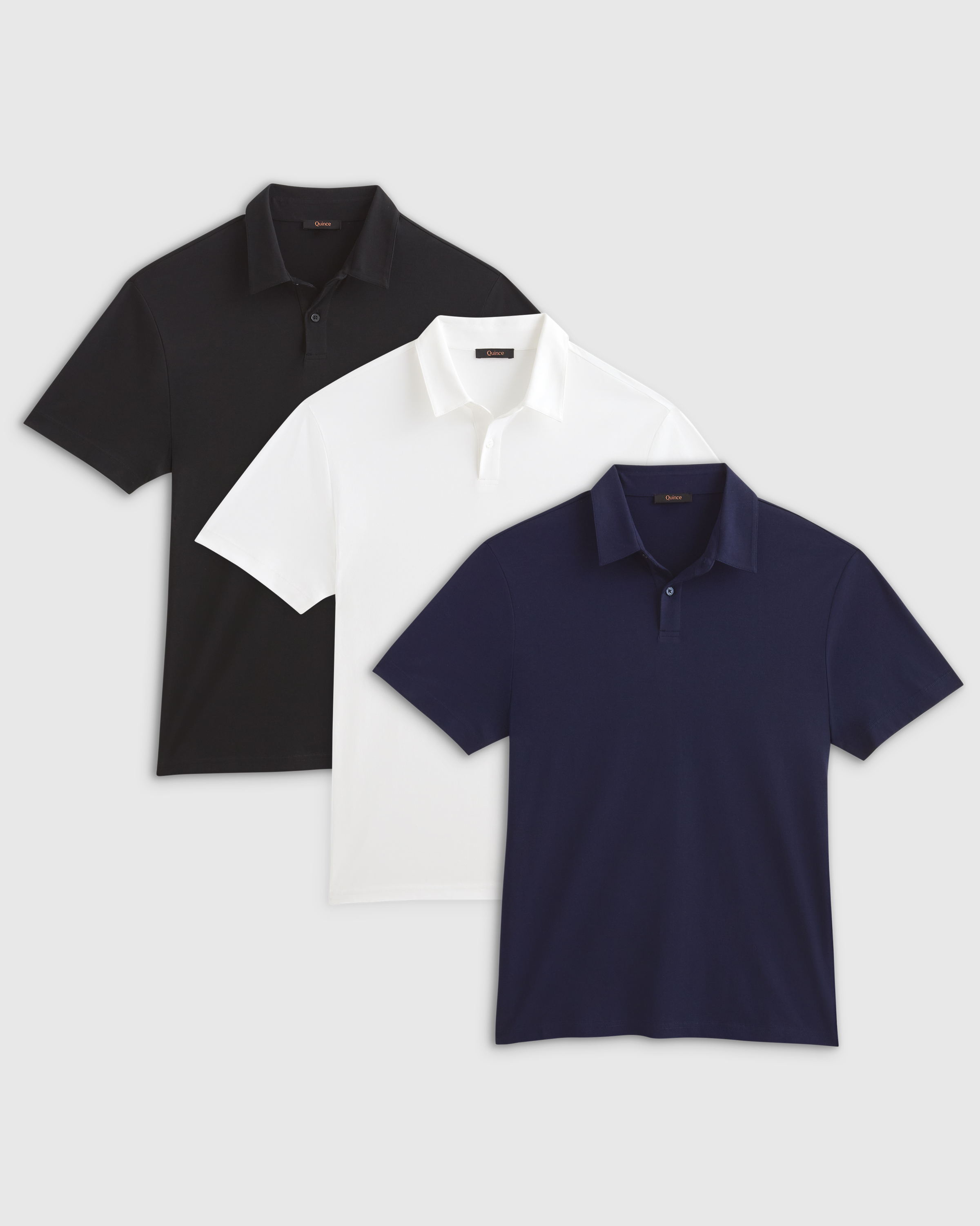 Bold Black 100% Pima Cotton Luxe Touch Polo 3 Pack Bundle