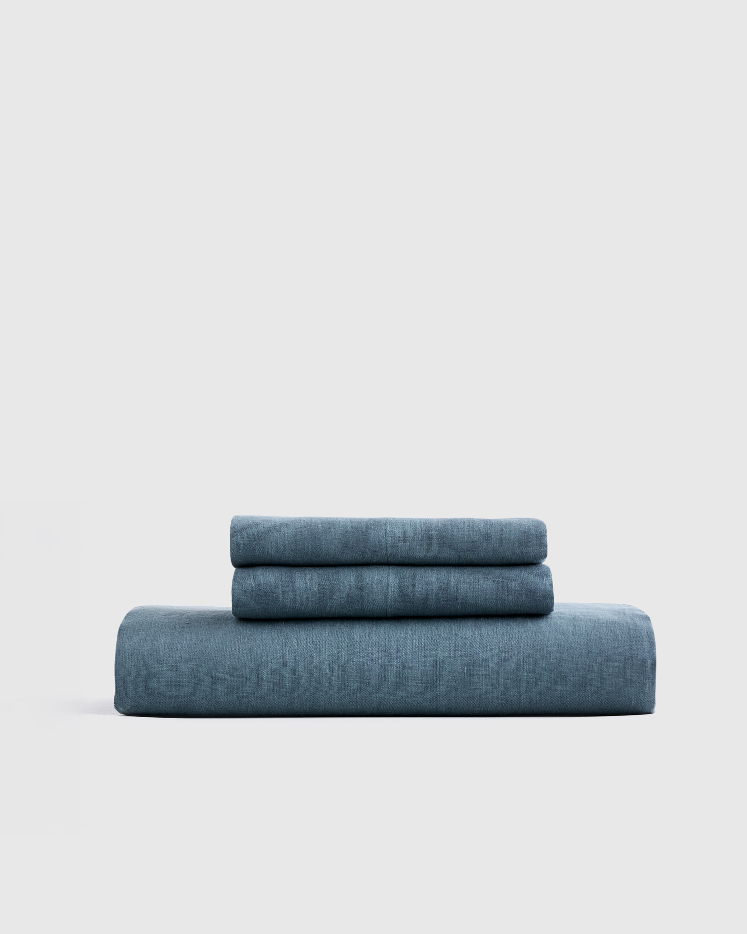 european linen fitted sheet set, king, ocean