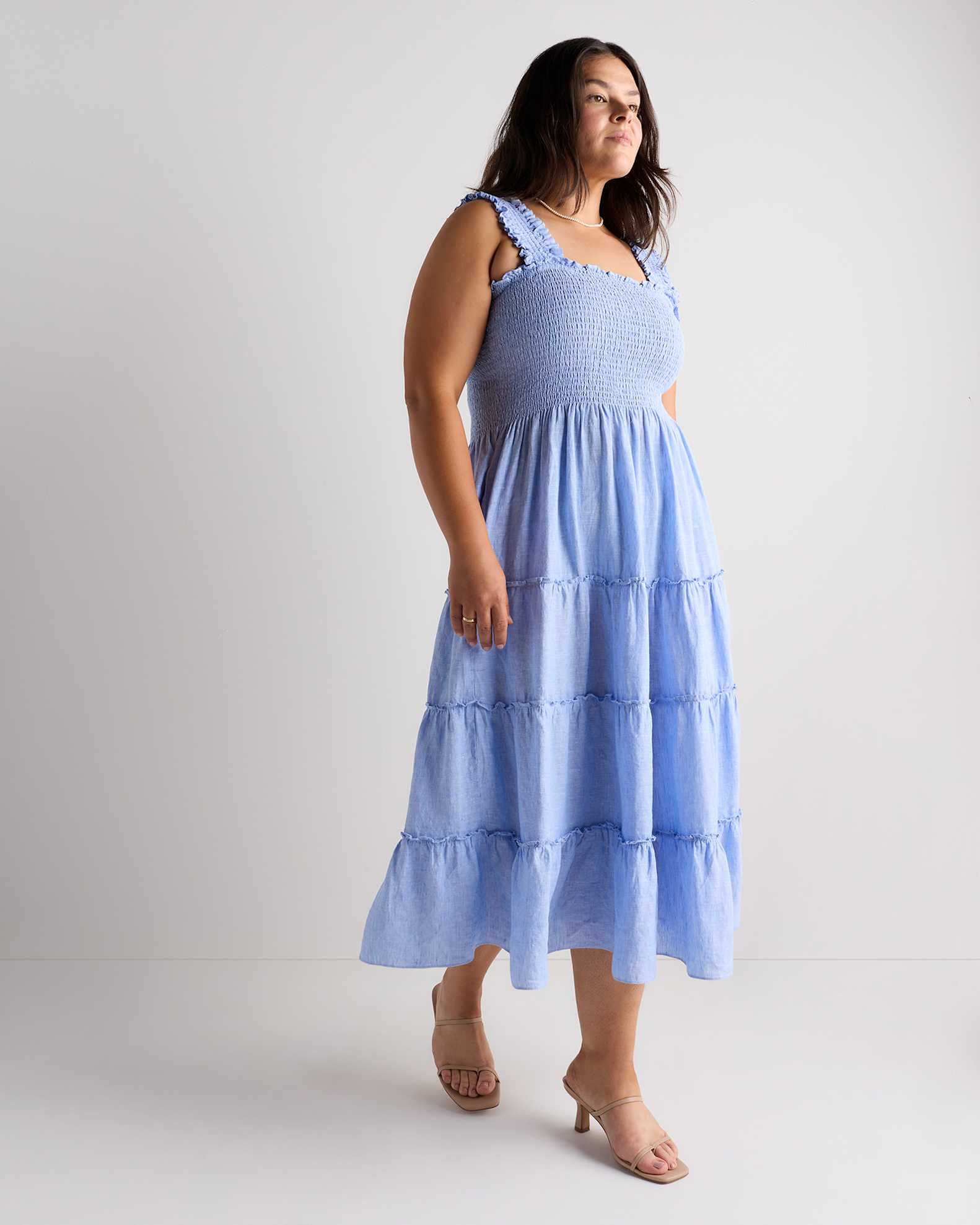 french blue maxi dress French Blue Bridesmaid Dress Luxe Stretch Knit Size 0X