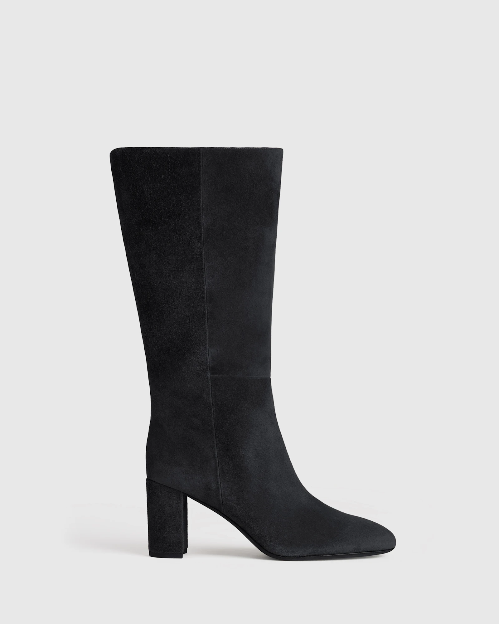 Italian Suede Block Heel Boots