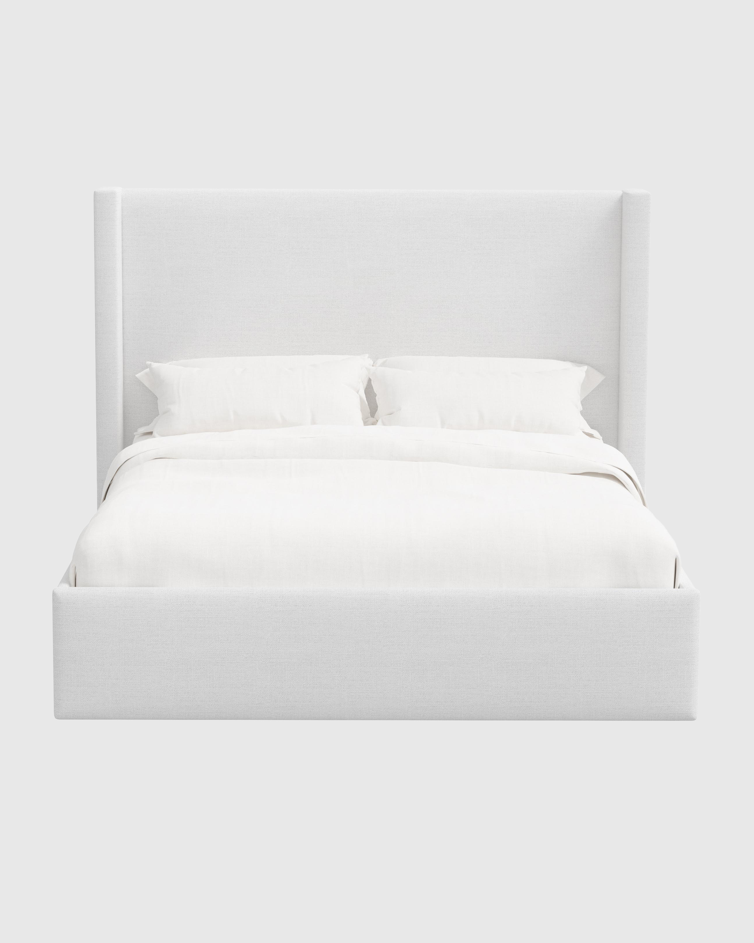 100% Linen Wingback Bed - Thumbnail 5