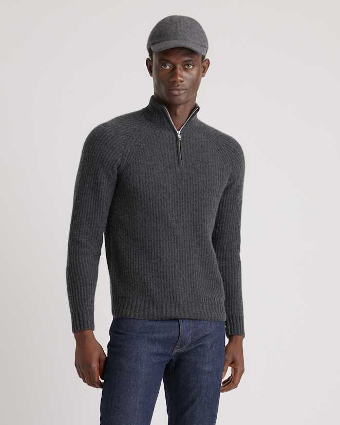 Mongolian Cashmere Henley Sweater