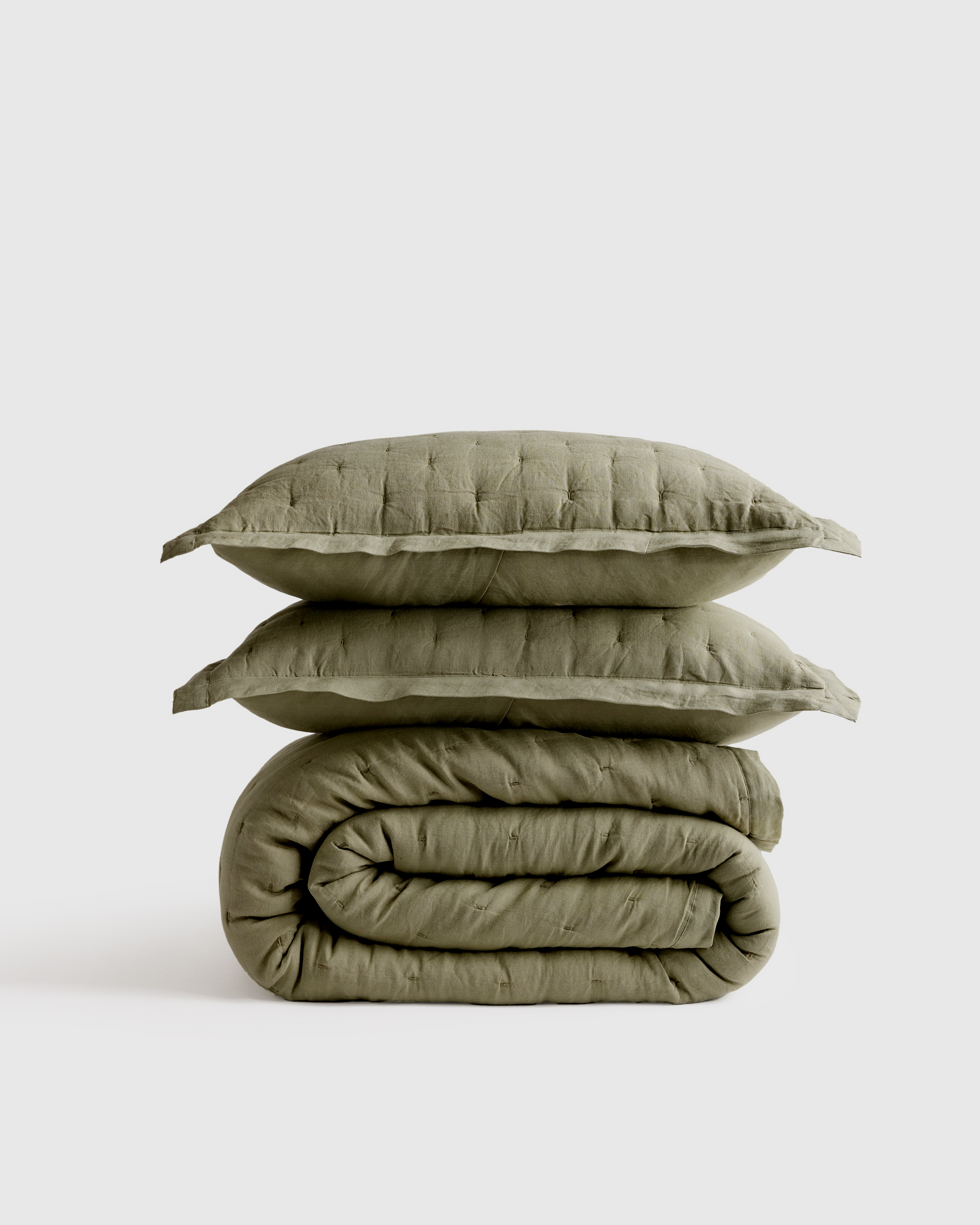 Willowleaf European Linen Dream Quilt Set