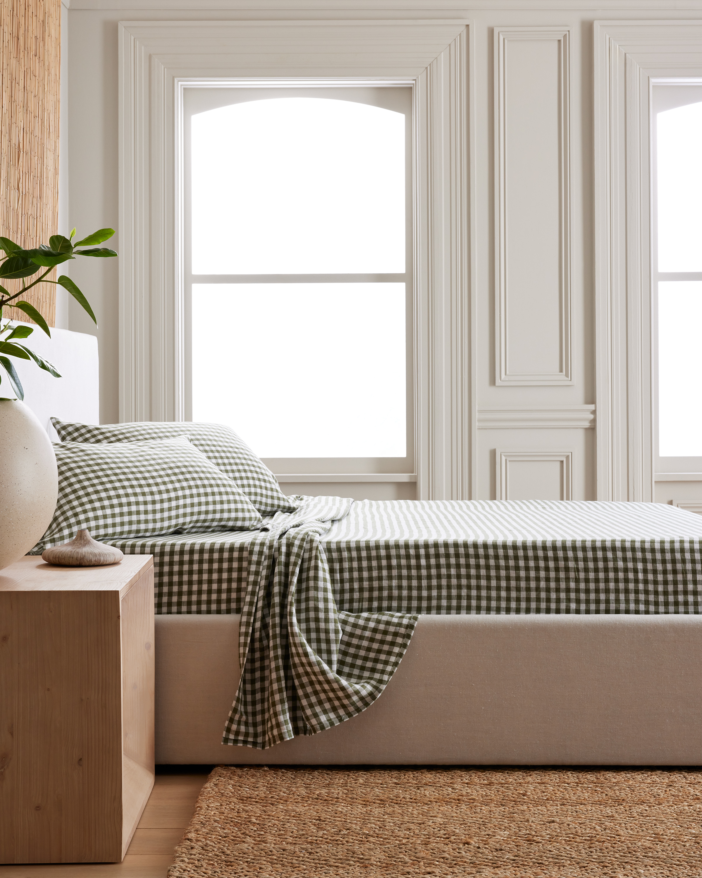 European Linen Gingham Pillowcase Set - Thumbnail 2