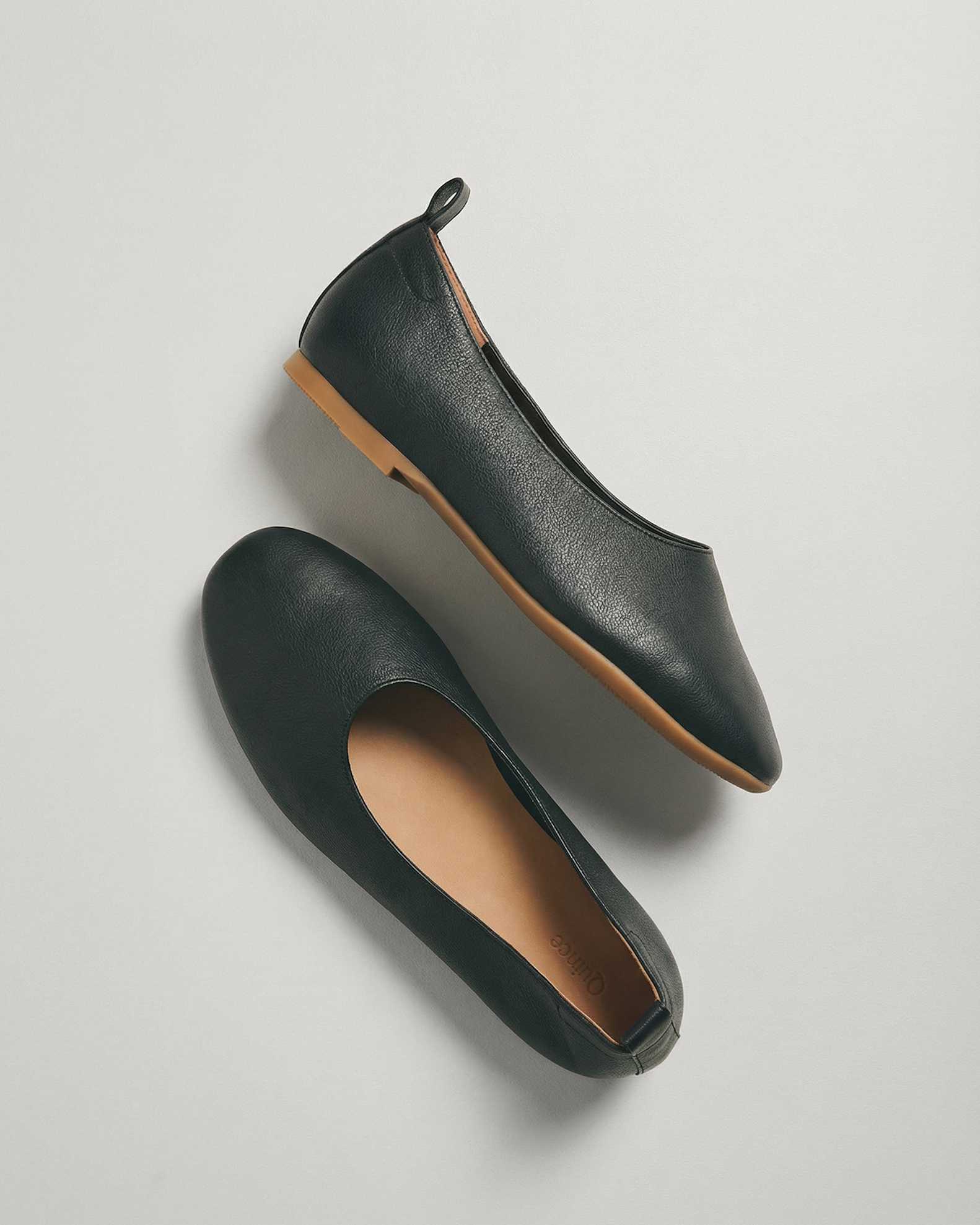 Italian Leather Glove Ballet Flats in Black Italian Leather Glove Ballet Flats in Black