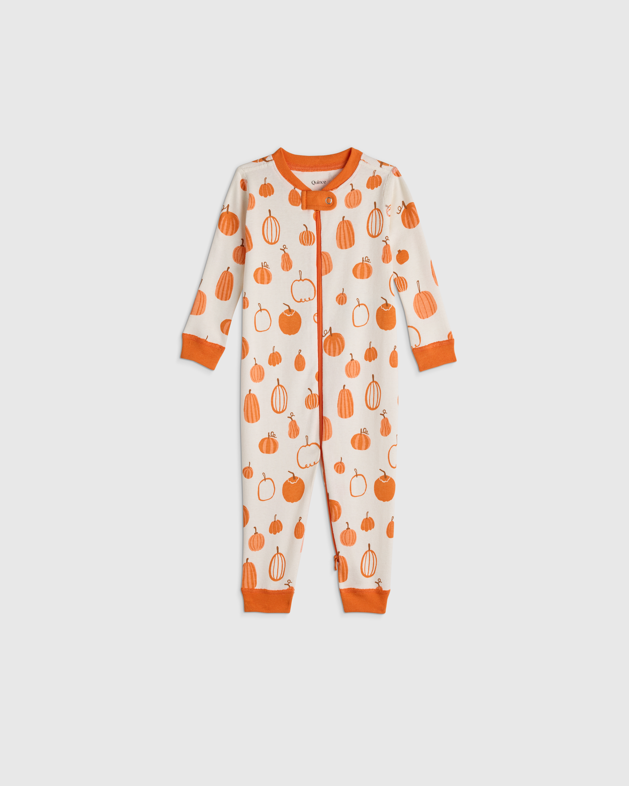 Pumpkins 100% Organic Cotton One Piece Pajama