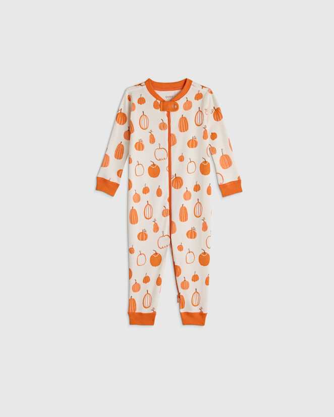 Pumpkins 100% Organic Cotton One Piece Pajama