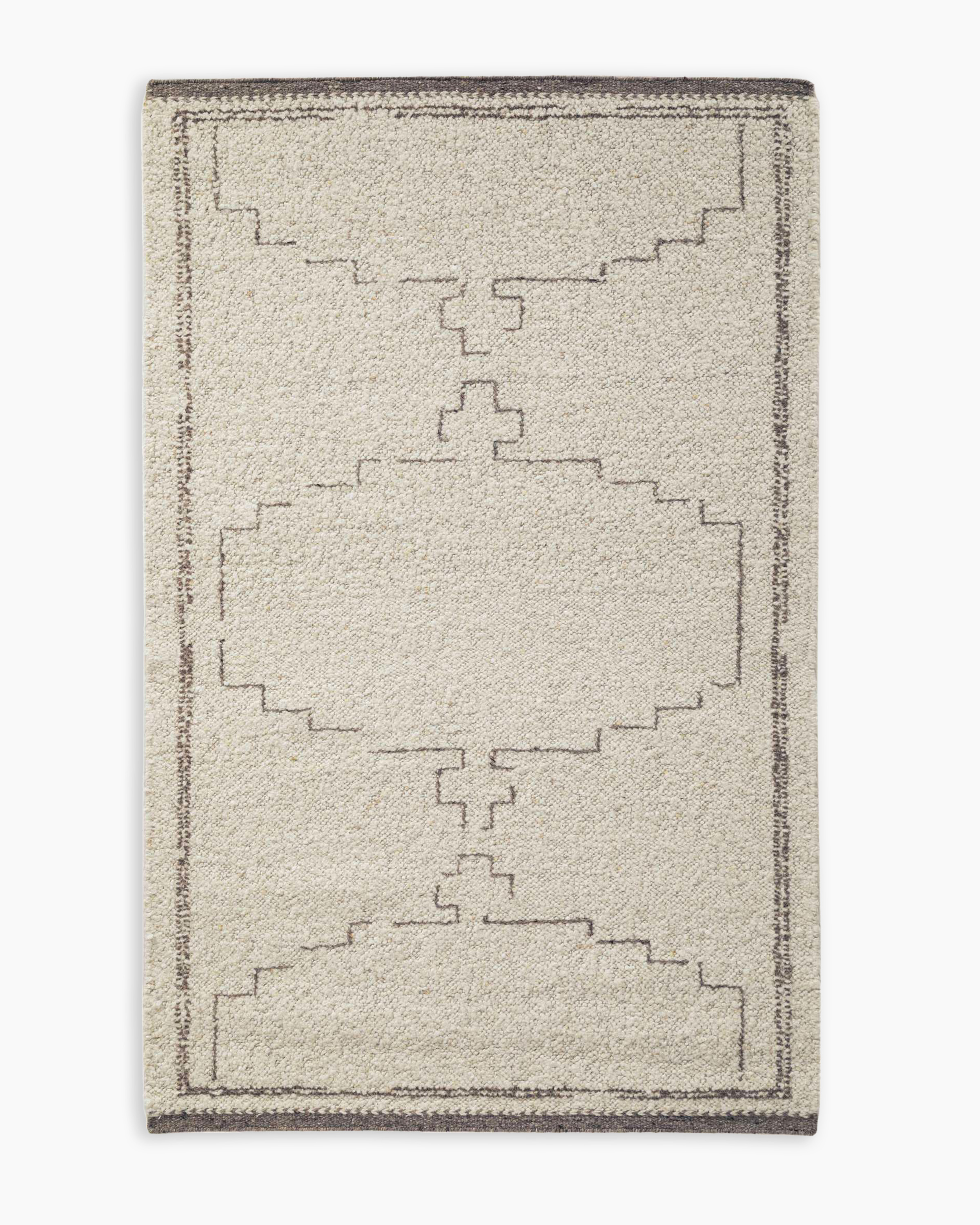 Taupe Saira Hand-Loomed Wool Rug