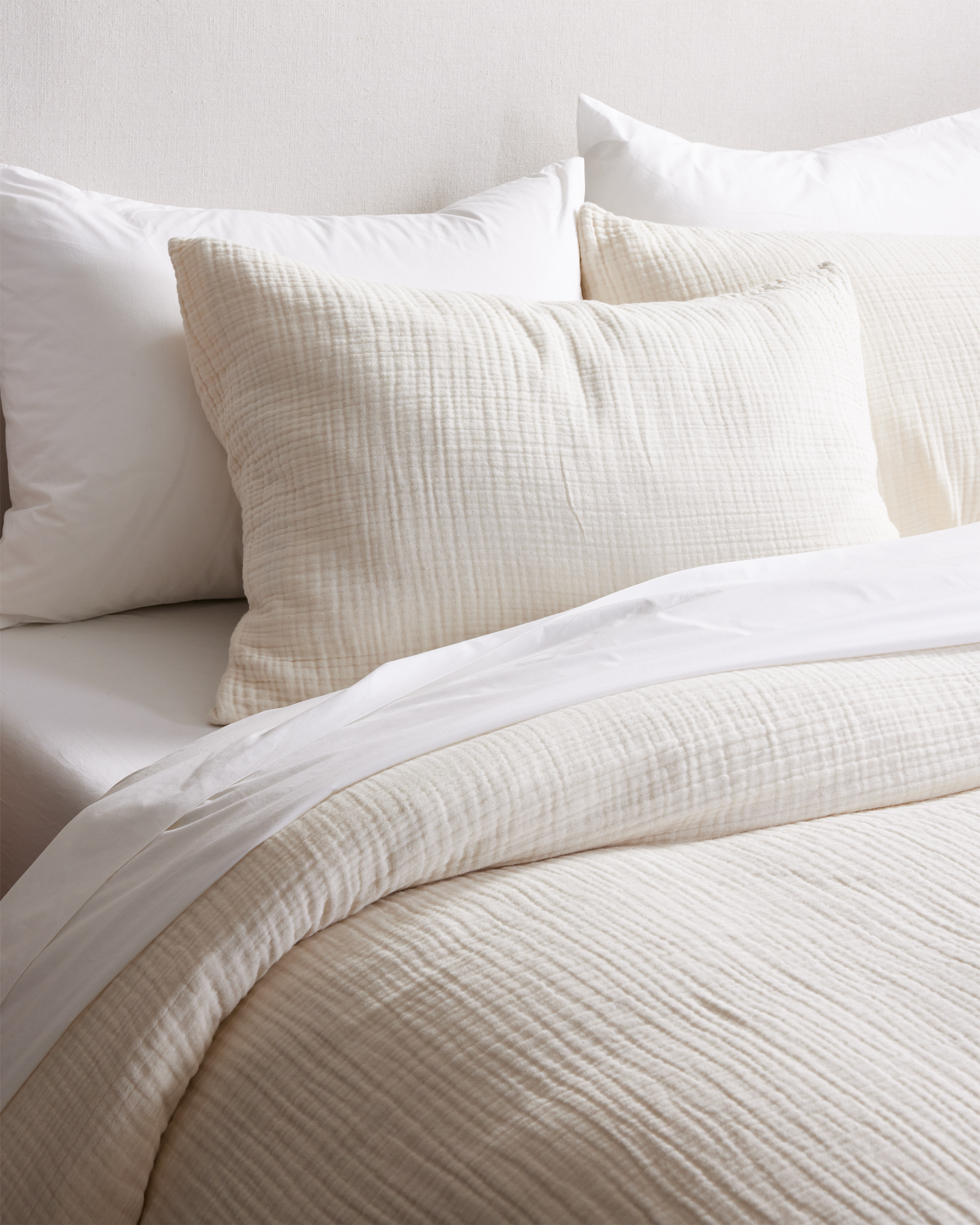Organic Airy Gauze Duvet Cover Set - Undyed, Full/Queen