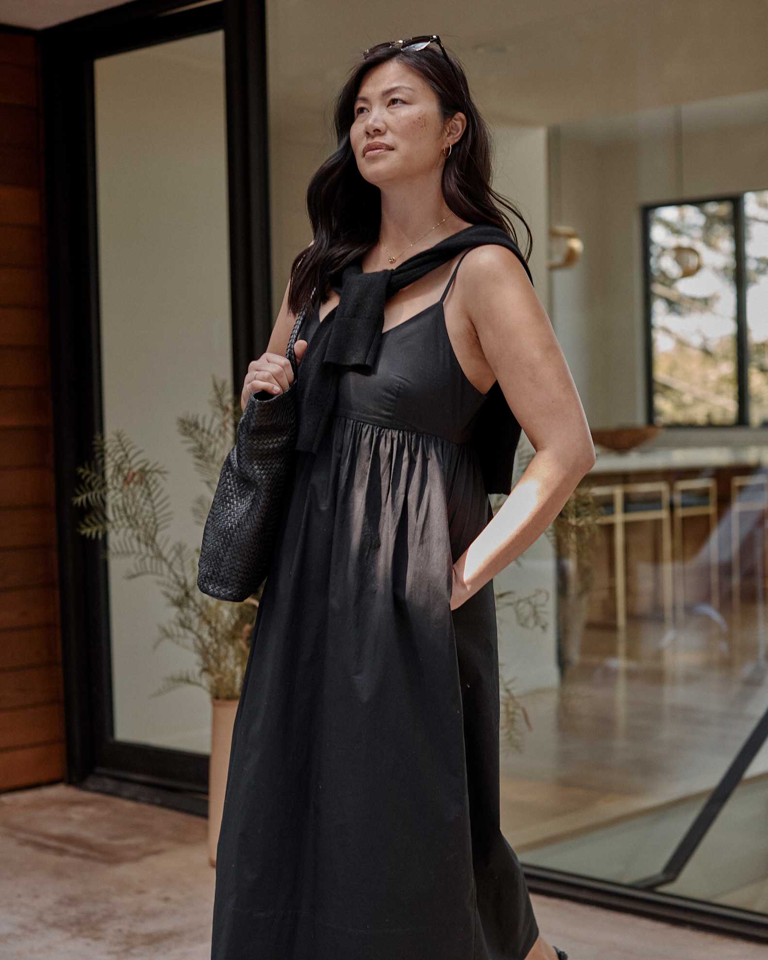 100% Organic Cotton Sleeveless Maxi Dress in Black 100% Organic Cotton Sleeveless Maxi Dress in Black