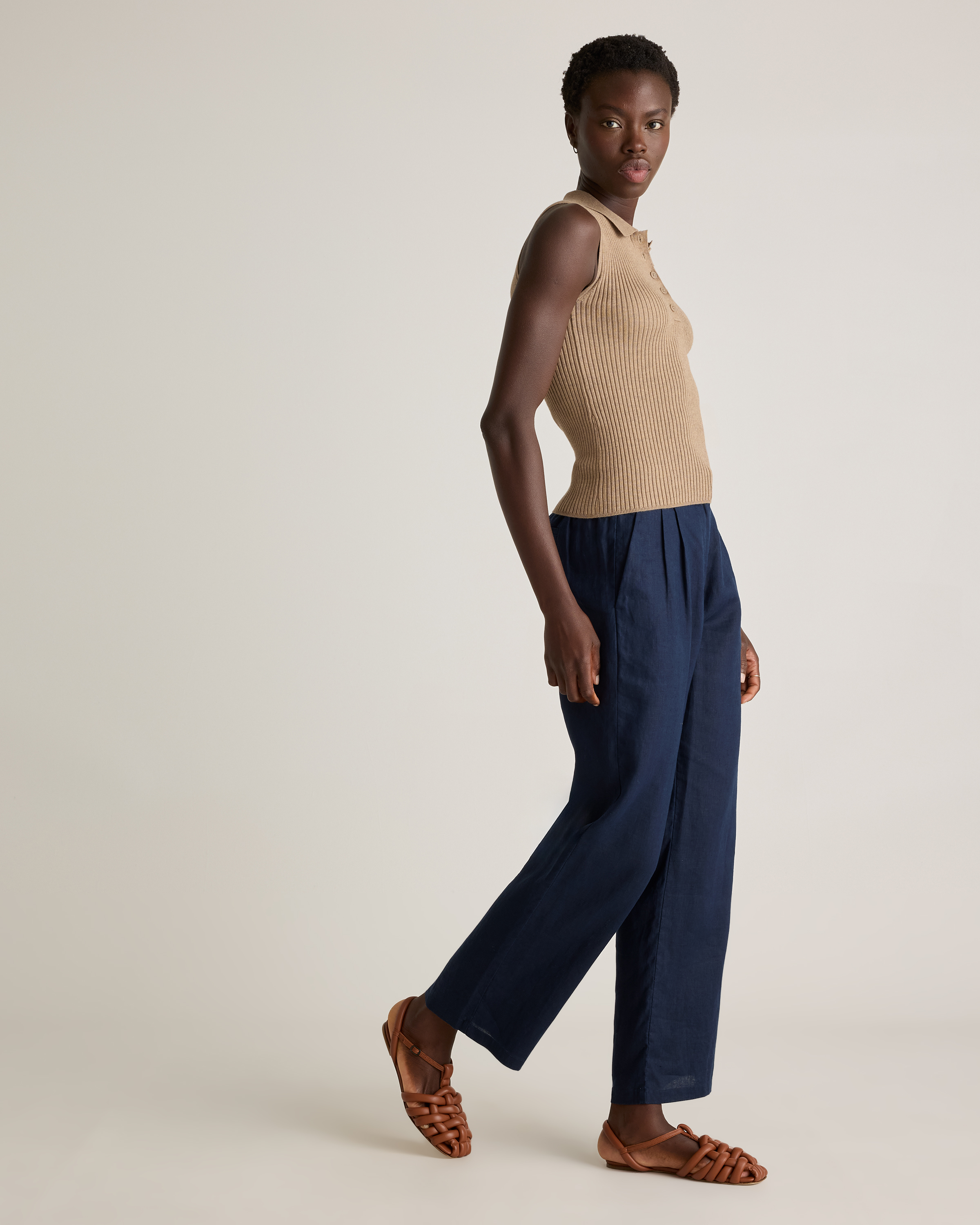 Eco-Knit Polo Sweater Tank