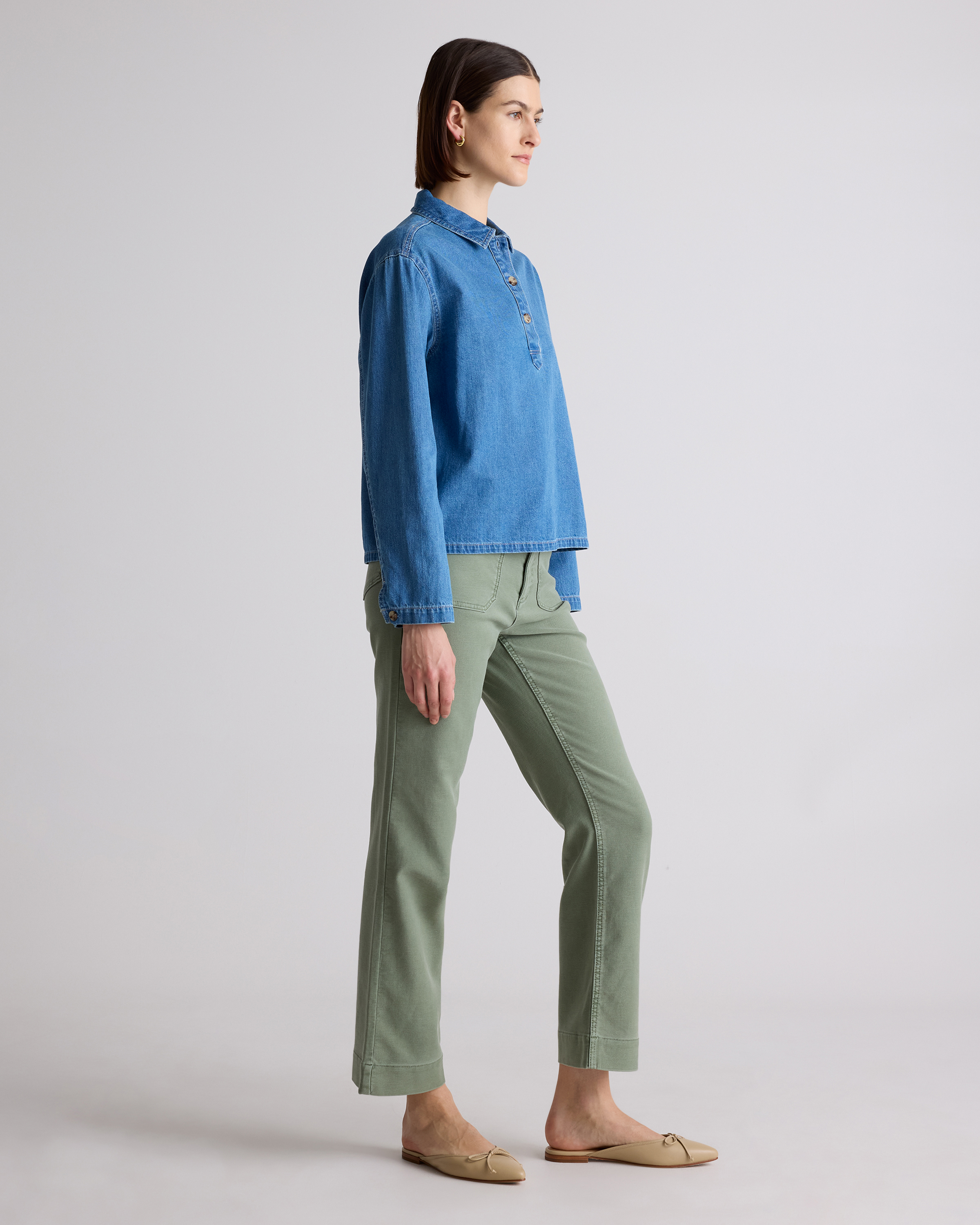その他 Over Size French Terry Top Light Green a560249.003