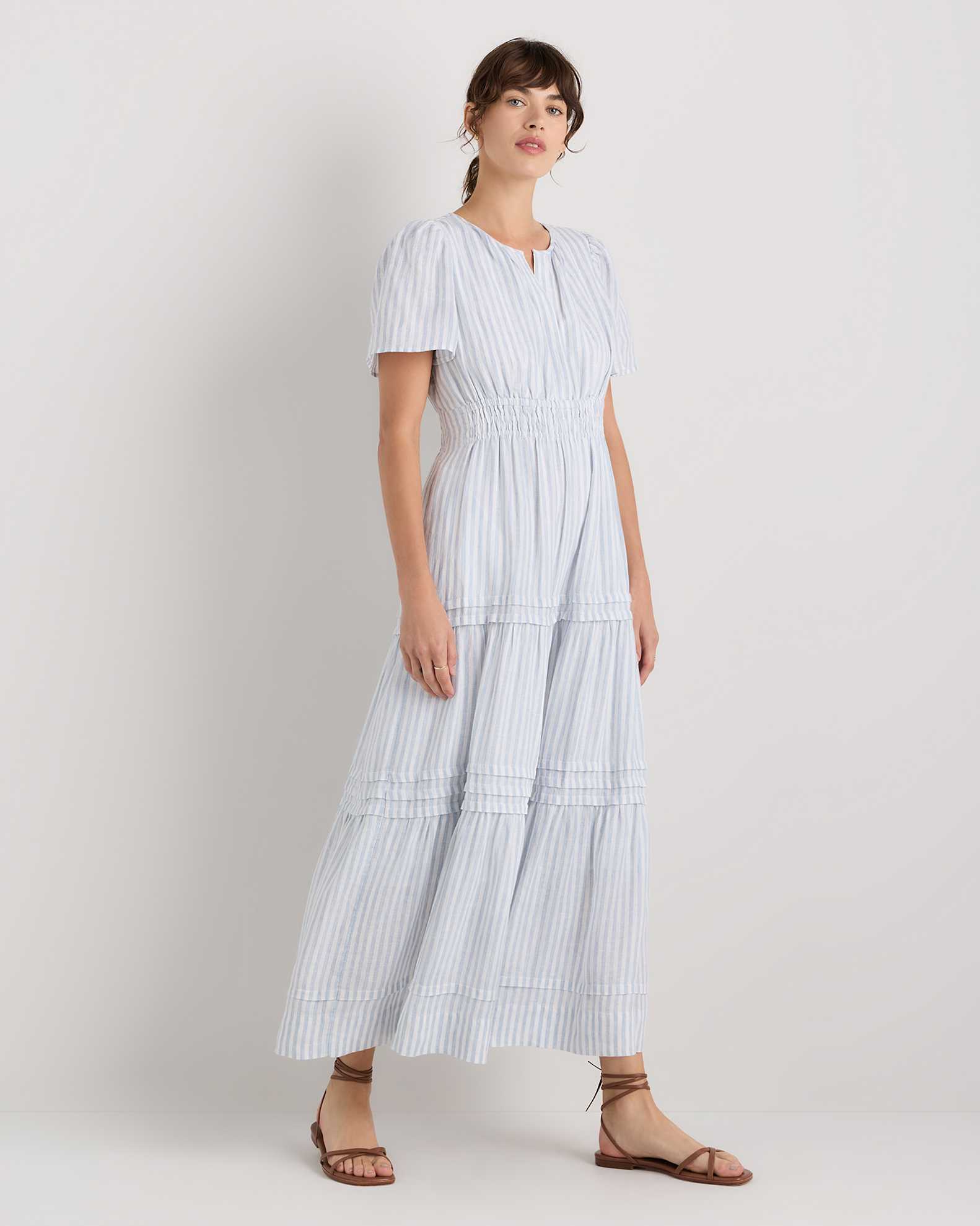 100% European Linen Tiered Maxi Dress 100% European Linen Tiered Maxi Dress