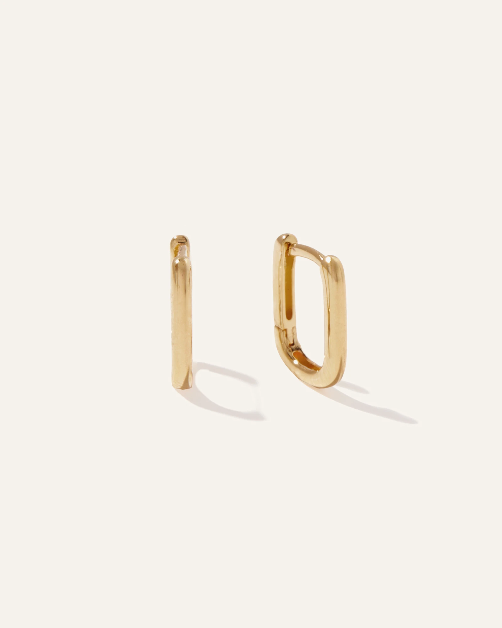 Mini U Huggie Hoops in Gold Vermeil