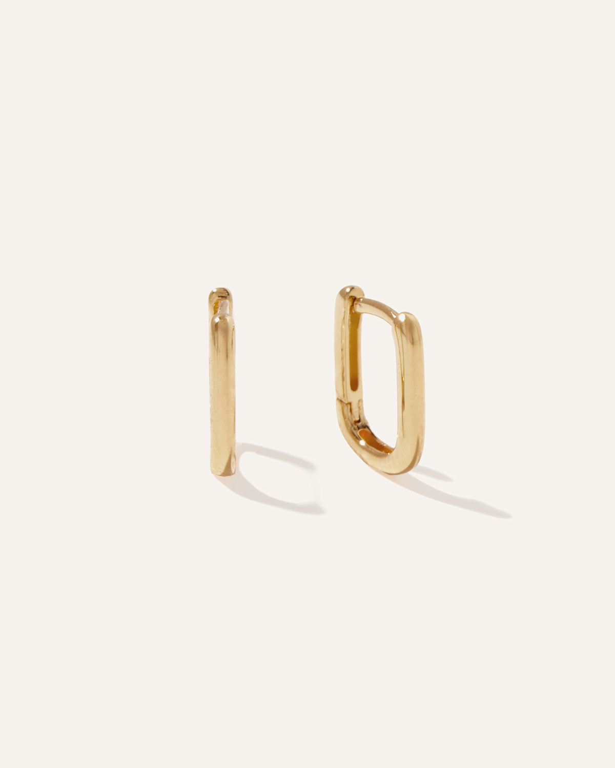 Quince Mini U Huggie Hoops in Gold Vermeil