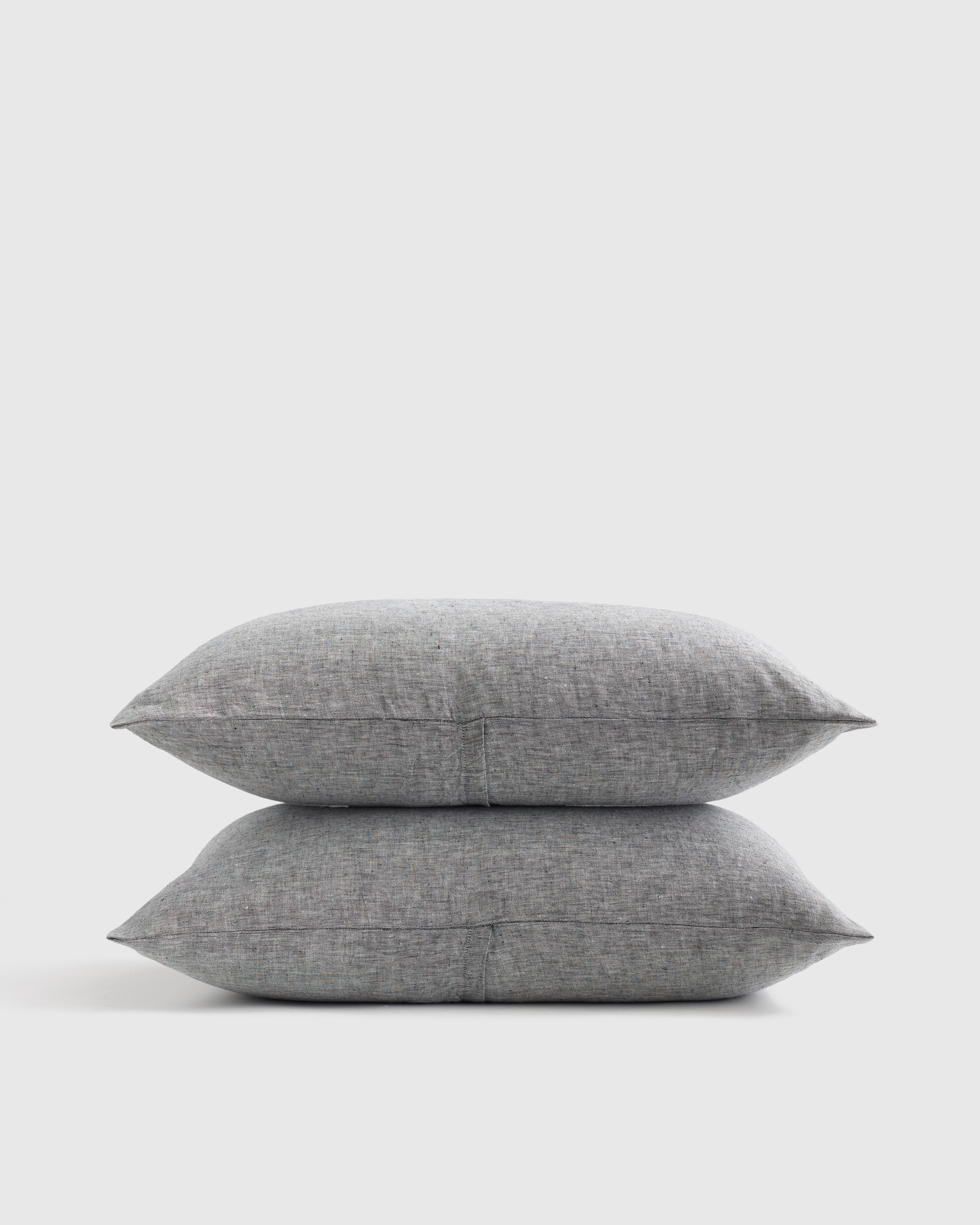 European Linen Sham Set, Charcoal Chambray, King
