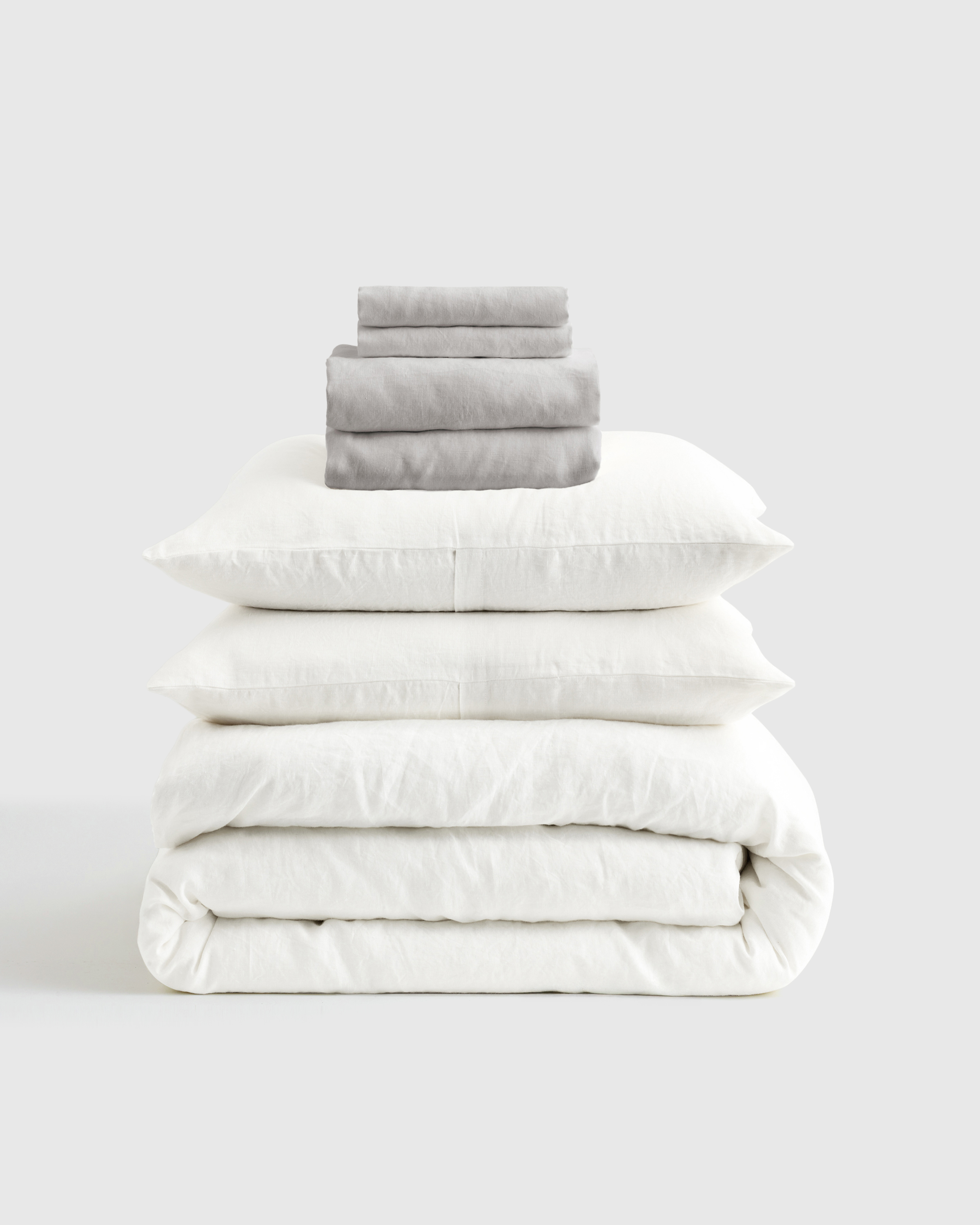 White European Linen Deluxe Bedding Bundle