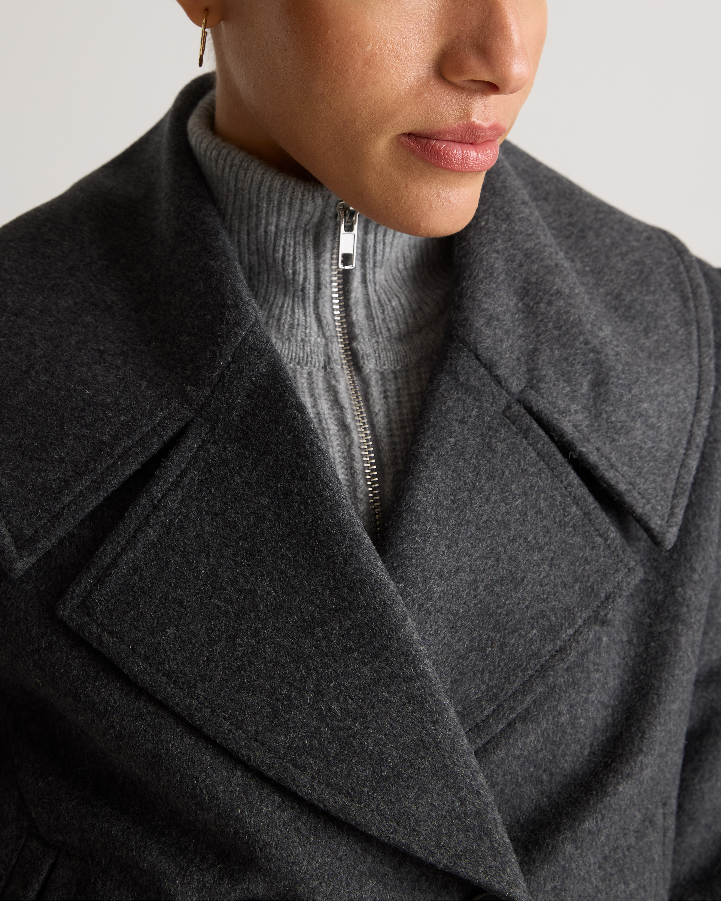Italian Wool Short Peacoat