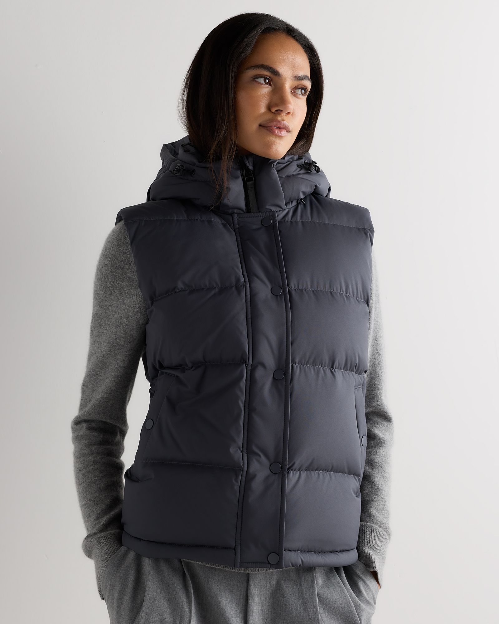 Carbon Grey Veste matelassée en duvet responsable