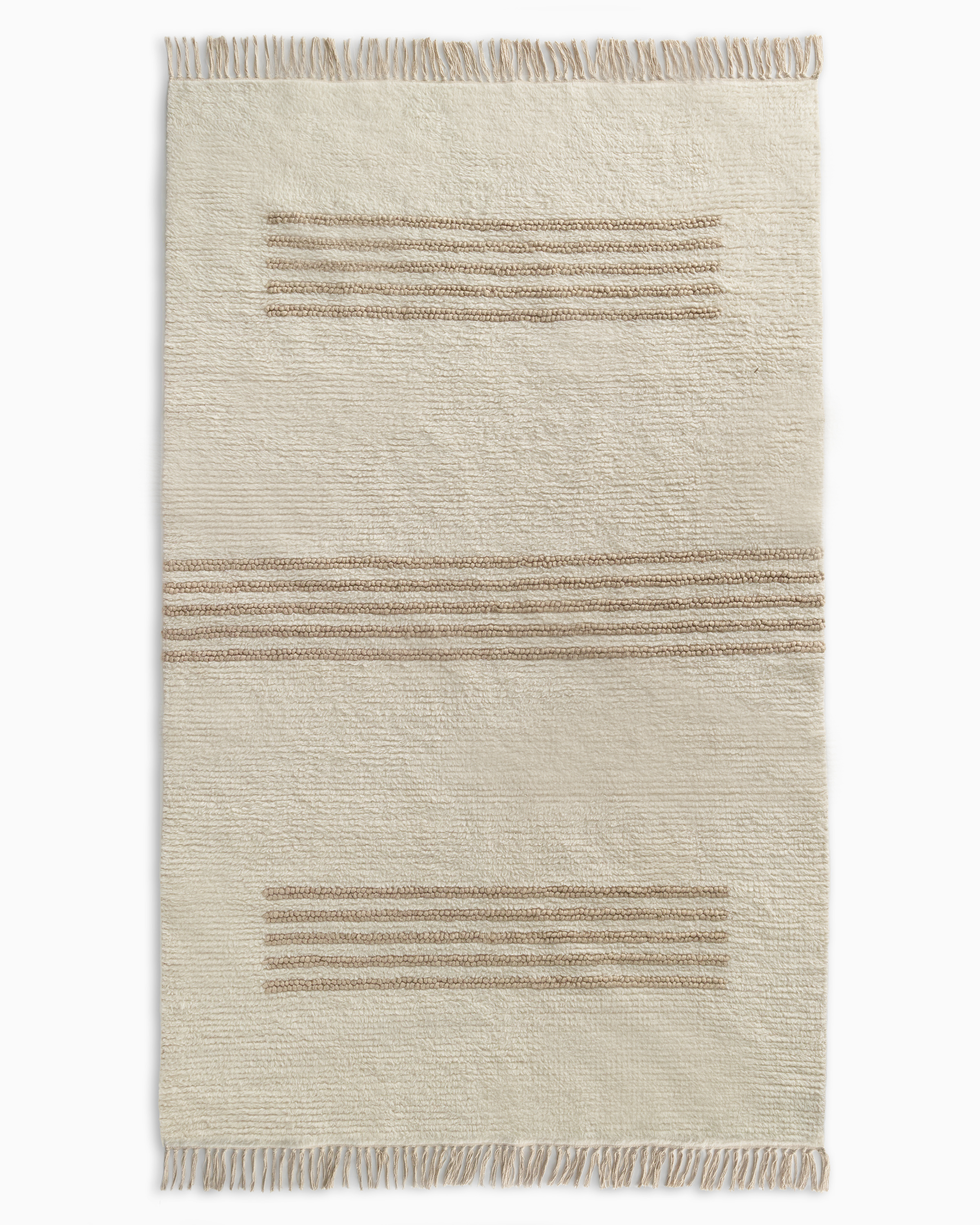Ivory/Neutral Otto Hand-Knotted Cotton Wool Rug