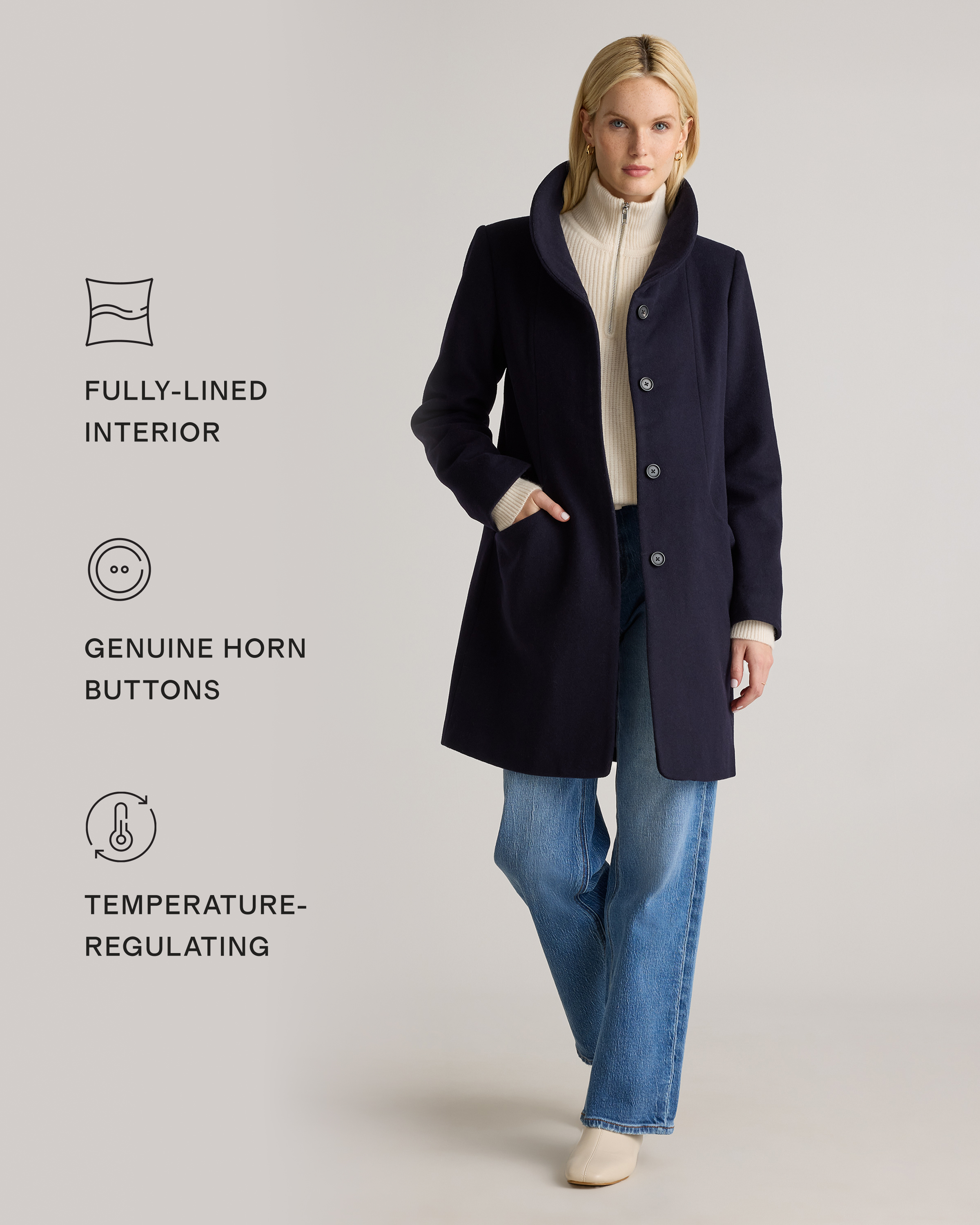 Italian Wool Cocoon Coat