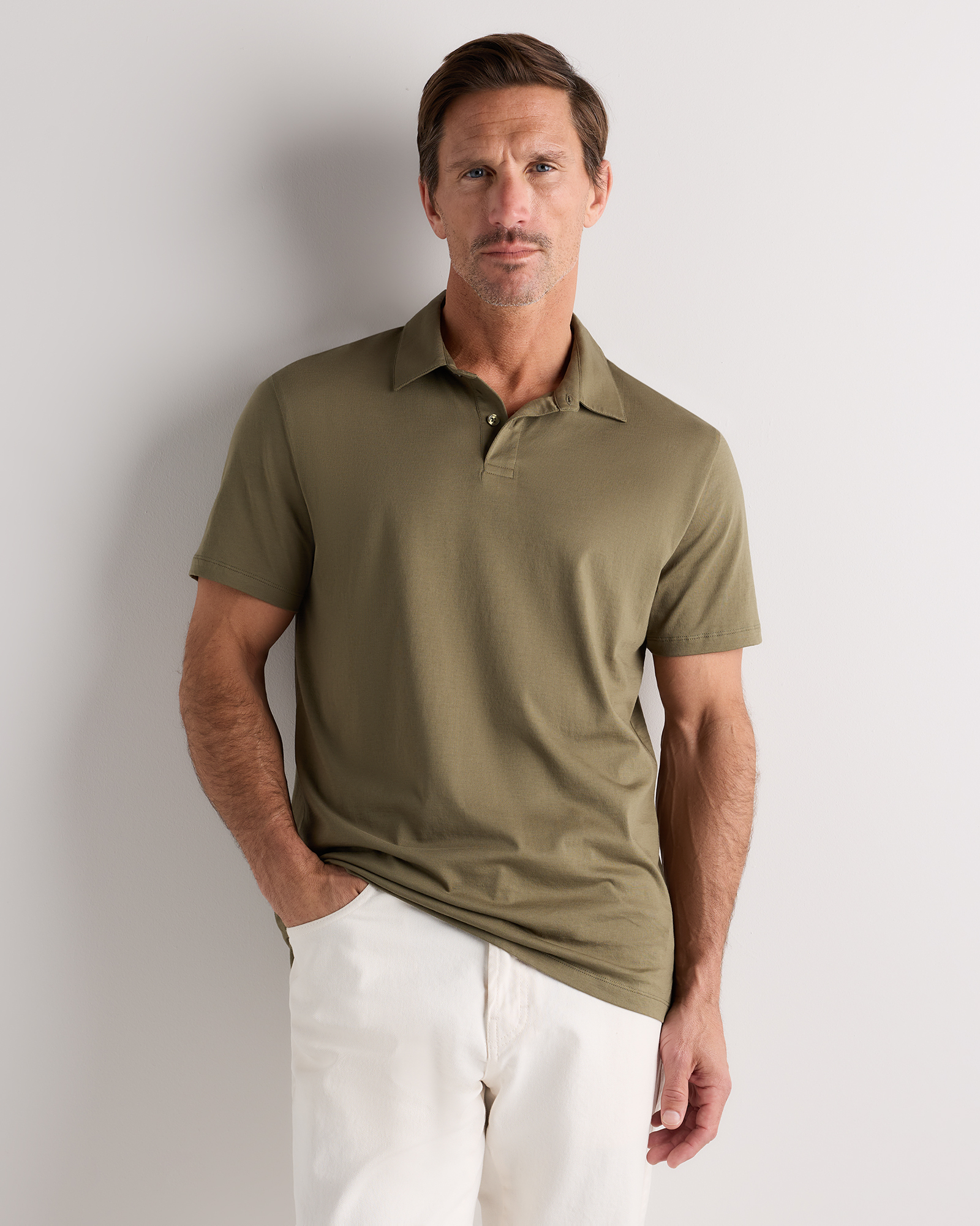 Mongolian Cashmere Polo Sweater