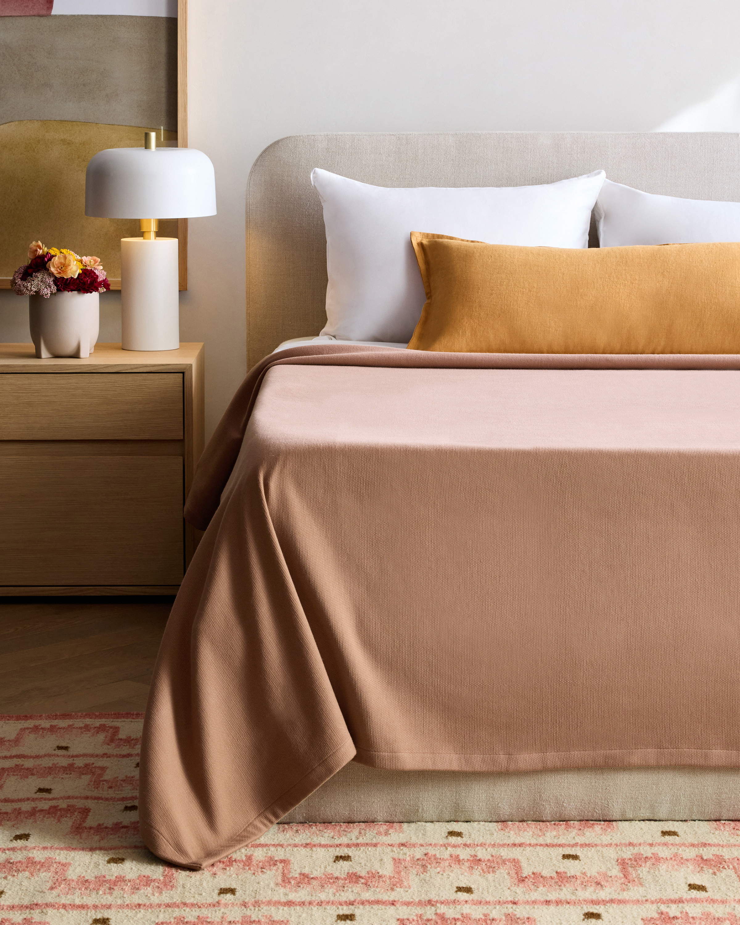Rust Luxury Organic Cotton Bed Blanket
