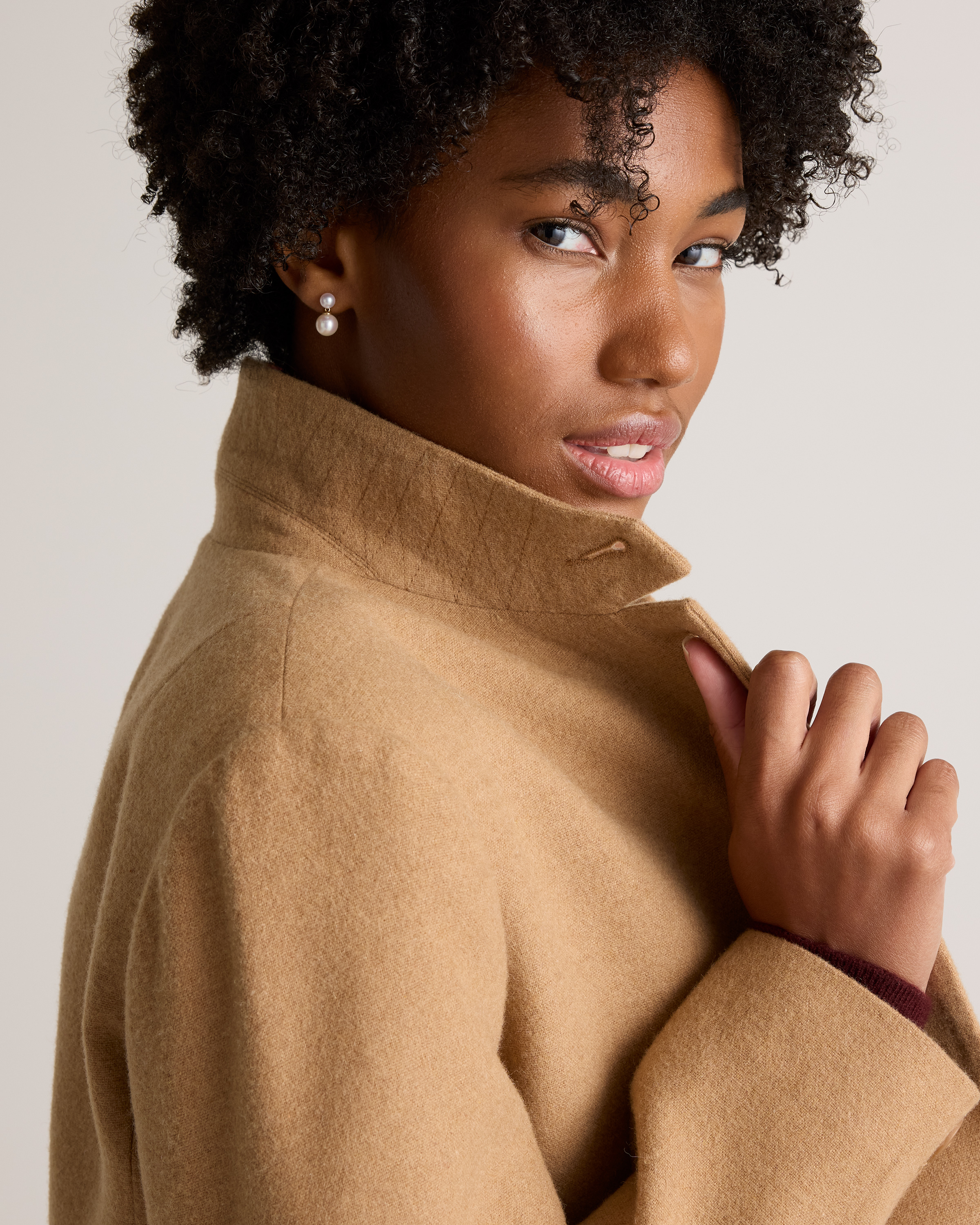 Italian Wool Stand Collar Blazer