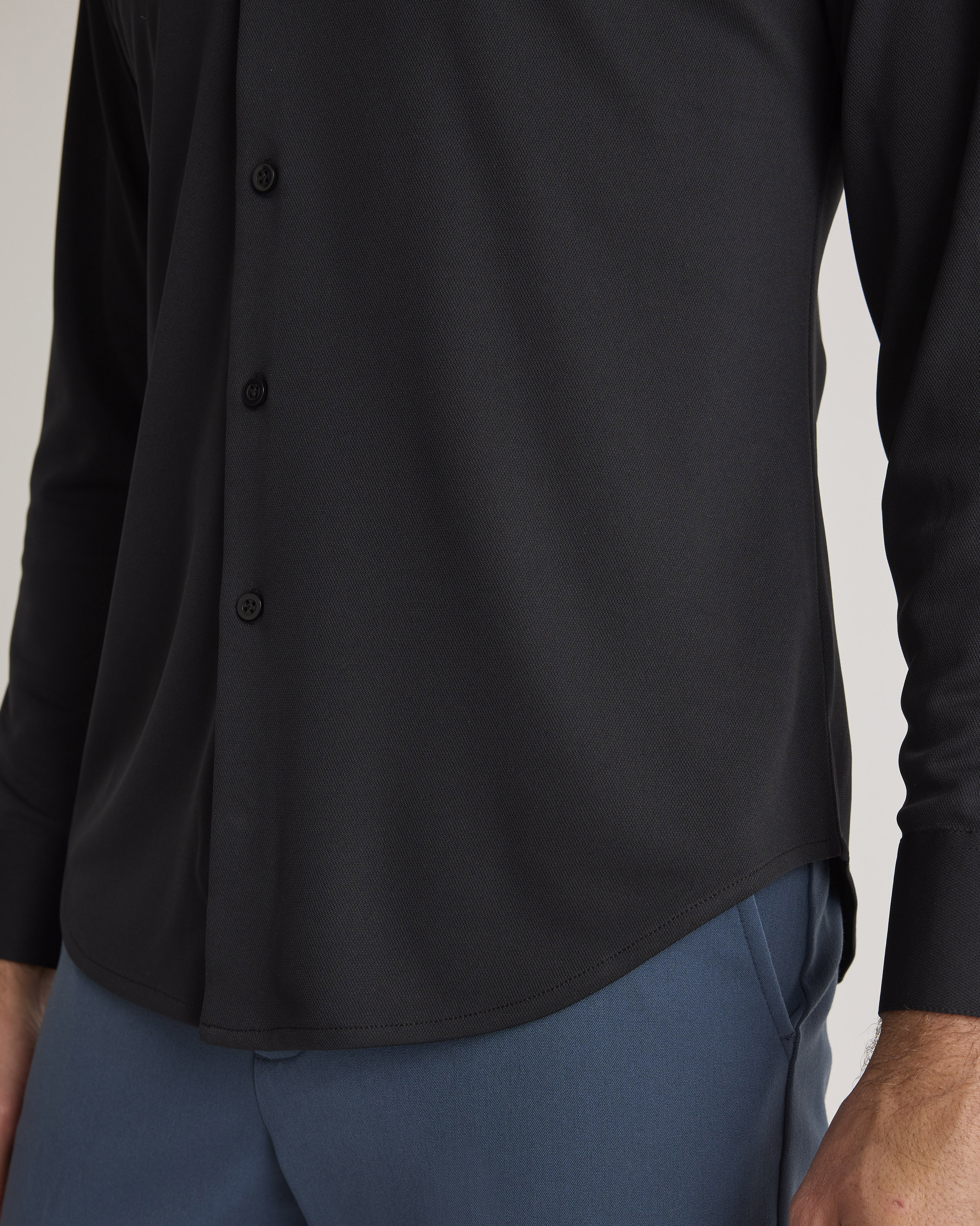Commuter Stretch Pique Long Sleeve Button Down