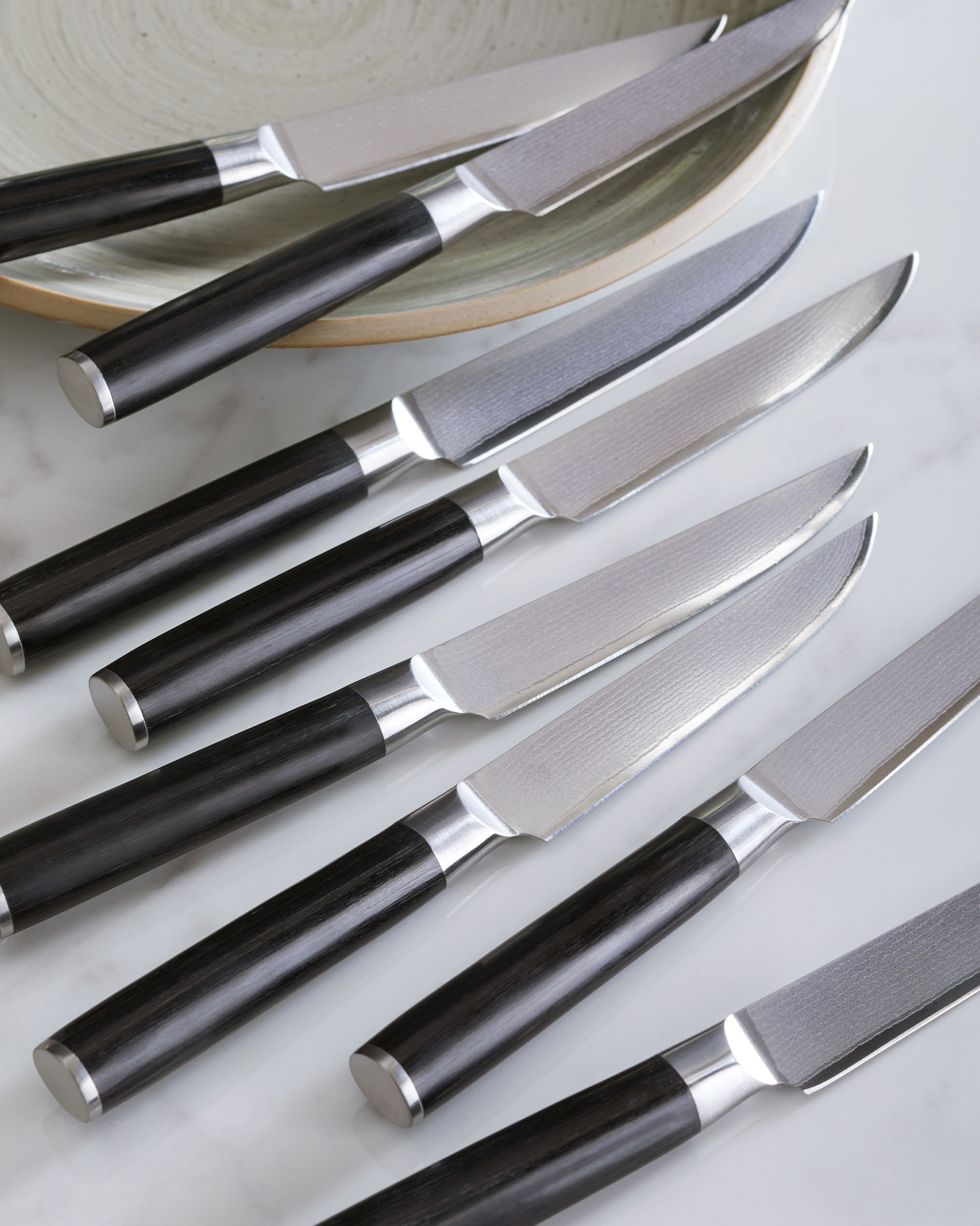 Essential Japanese Damascus Steel Steak Knife Set - Thumbnail 3