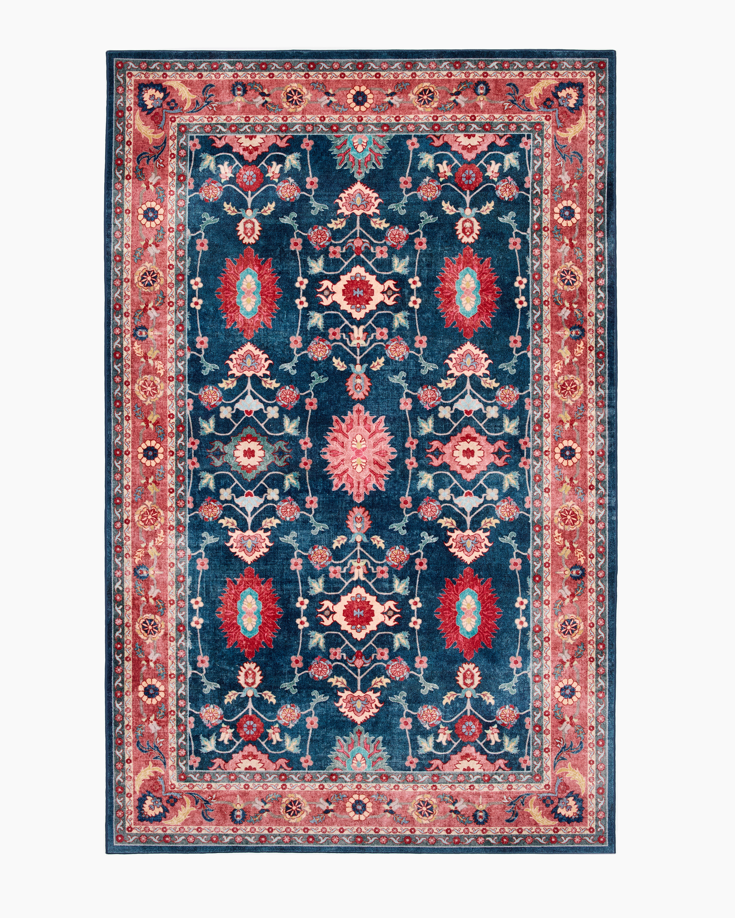 Petrol Blue Merrin Washable Rug