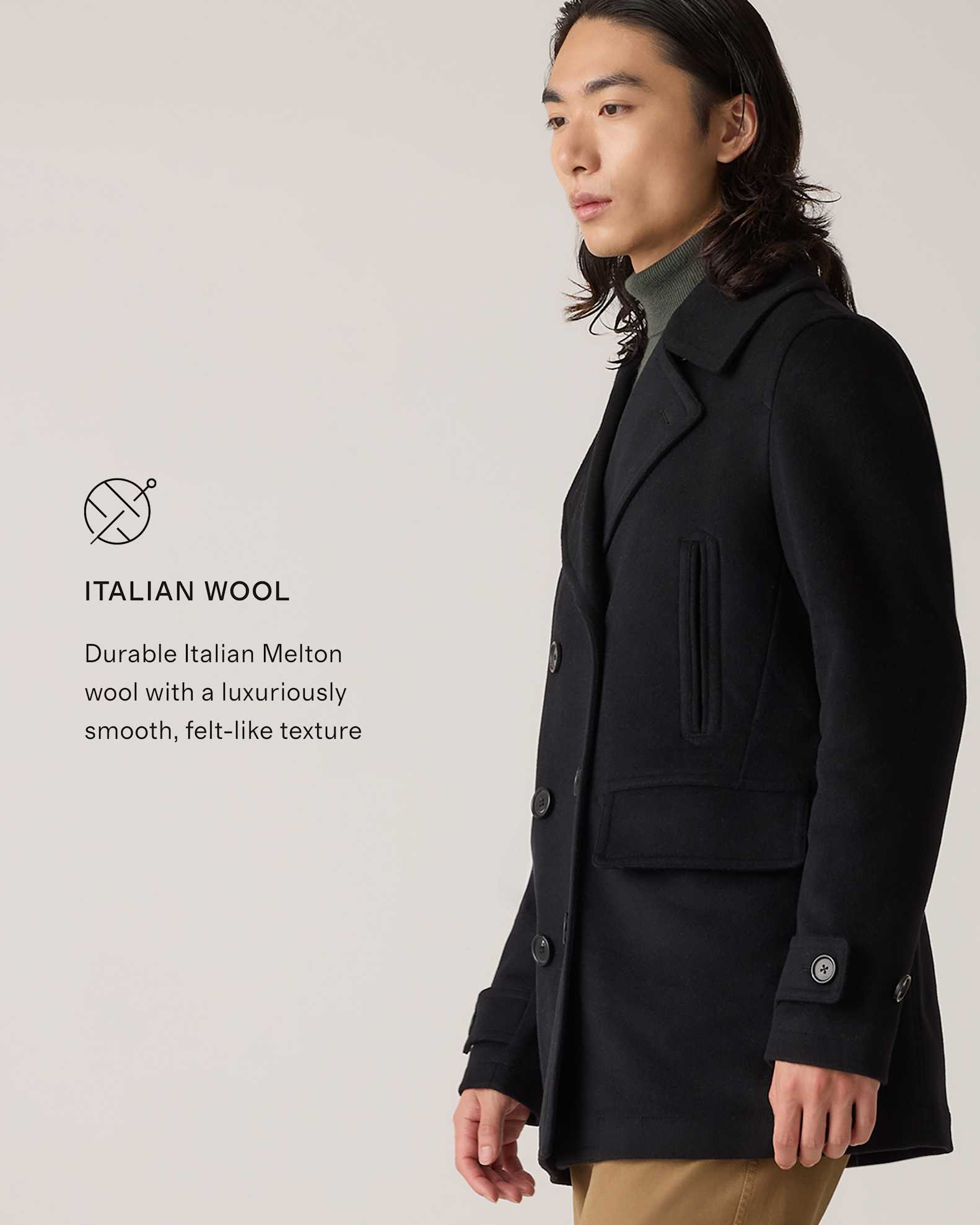 Italian Wool Peacoat - Main Image