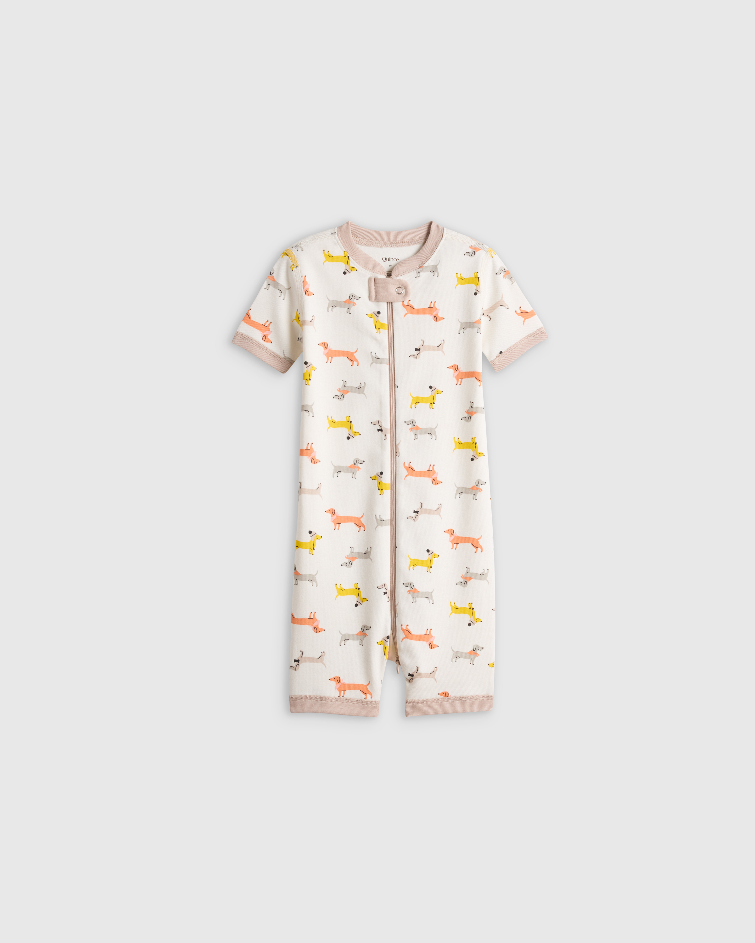 Puppies 100% Organic Cotton Shortie Onesie Pajama