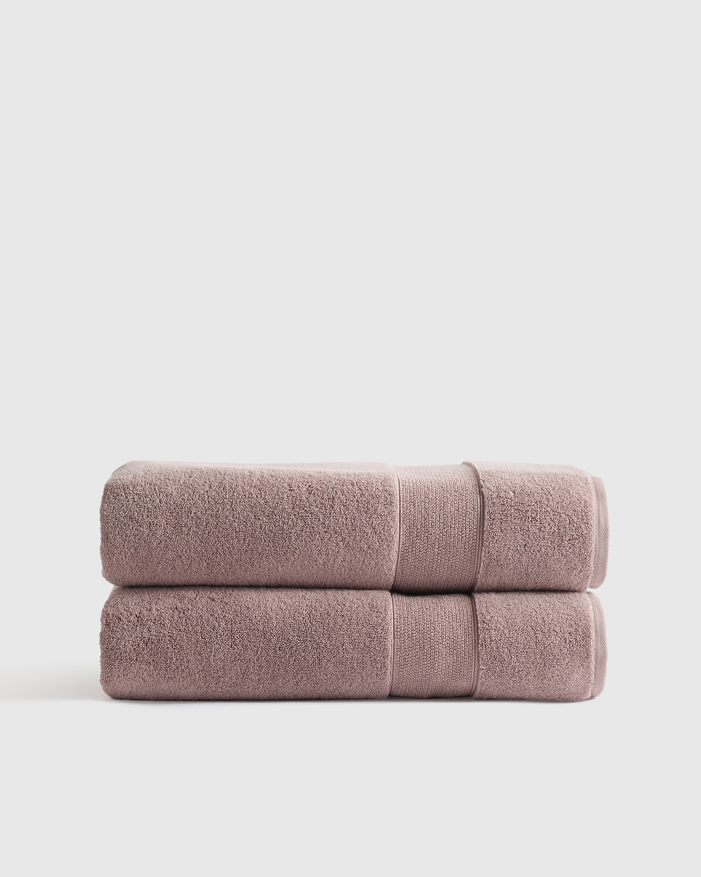Dusty Mauve Classic Organic Turkish Cotton Bath Sheet (Set of 2)