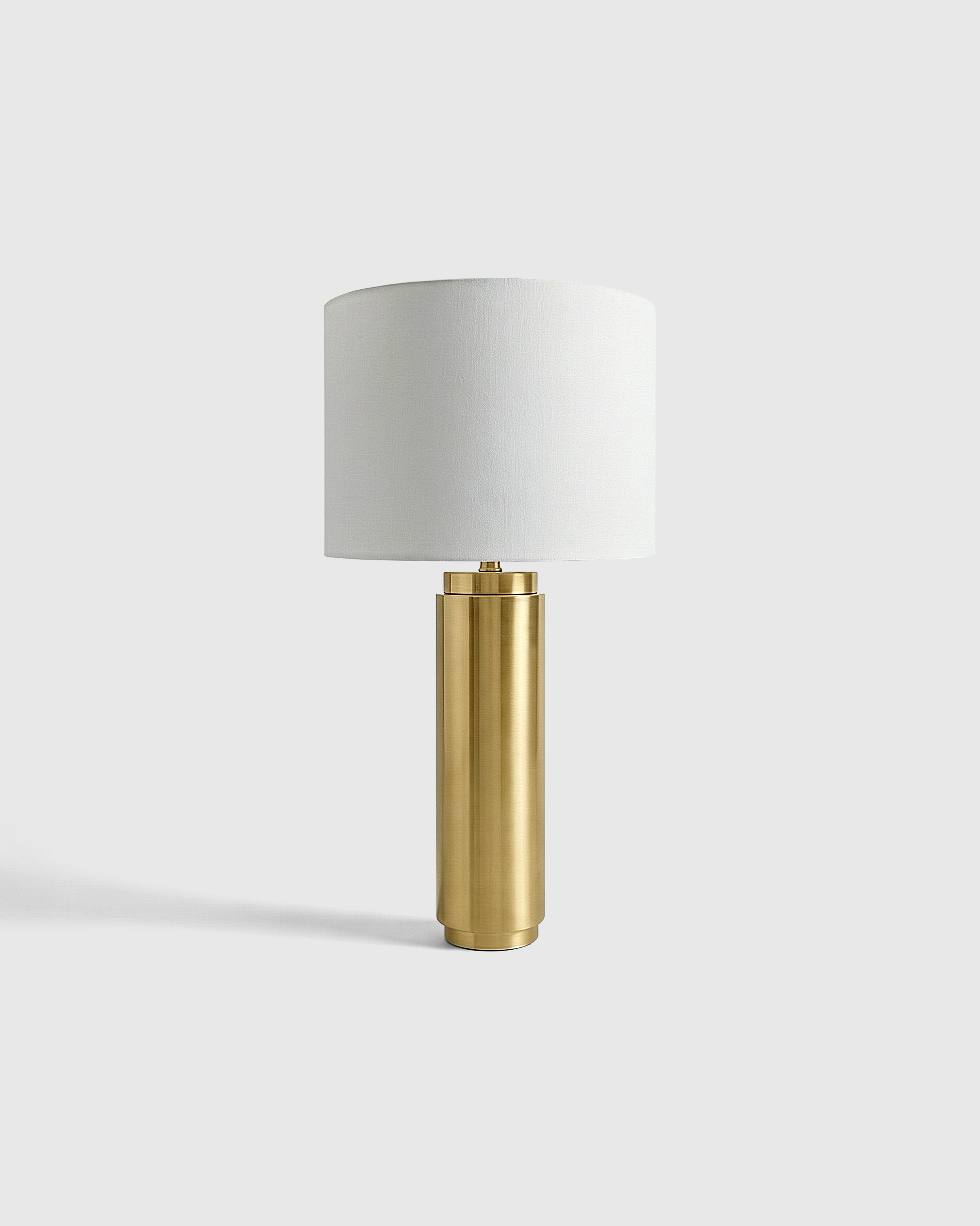 Brass Cylindrical Iron Table Lamp