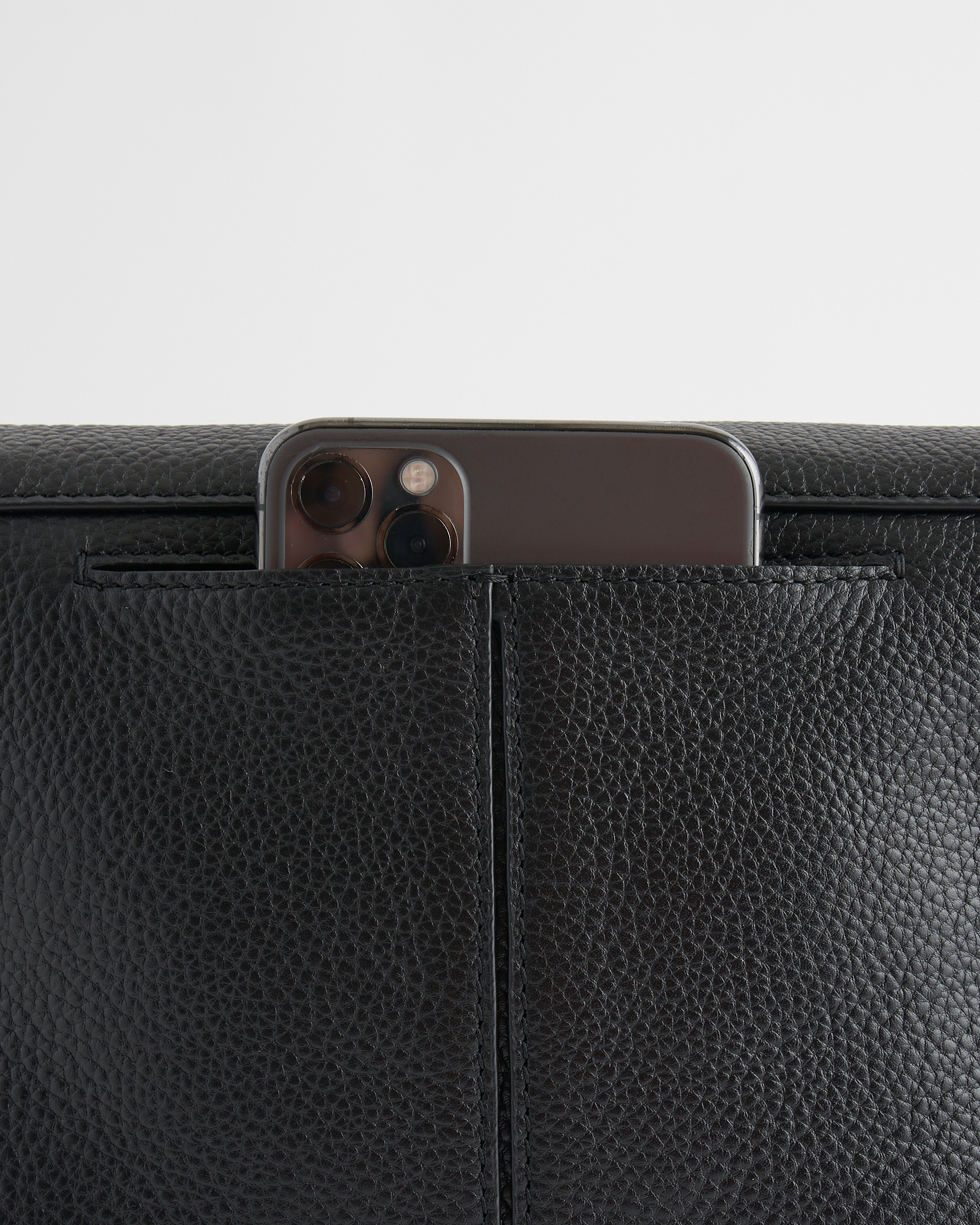 Italian Leather Convertible Foldover Clutch - thumbnail 6