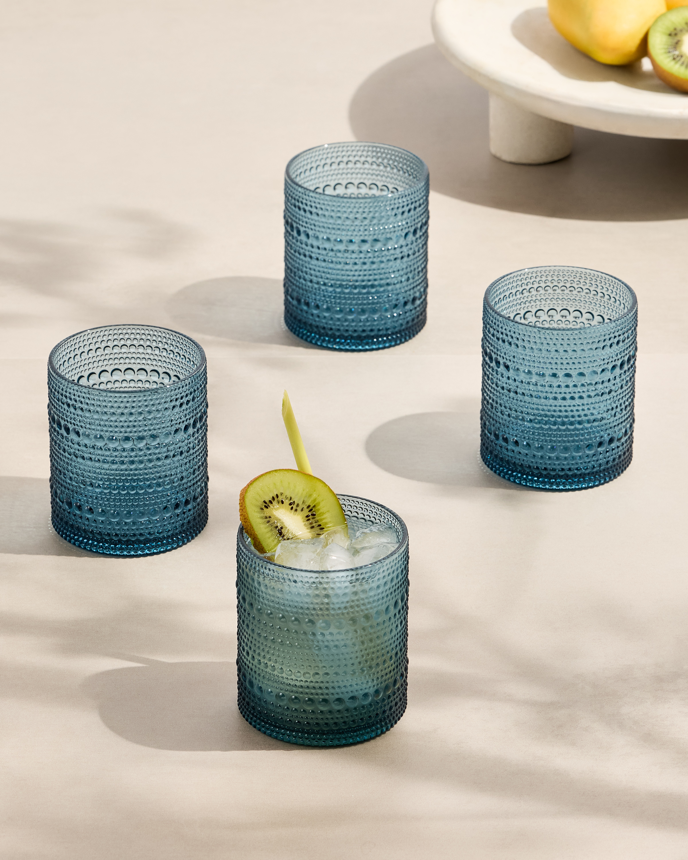 Cornflower Blue Orbetto Outdoor Acrylic Short Tumbler (Set of 8)