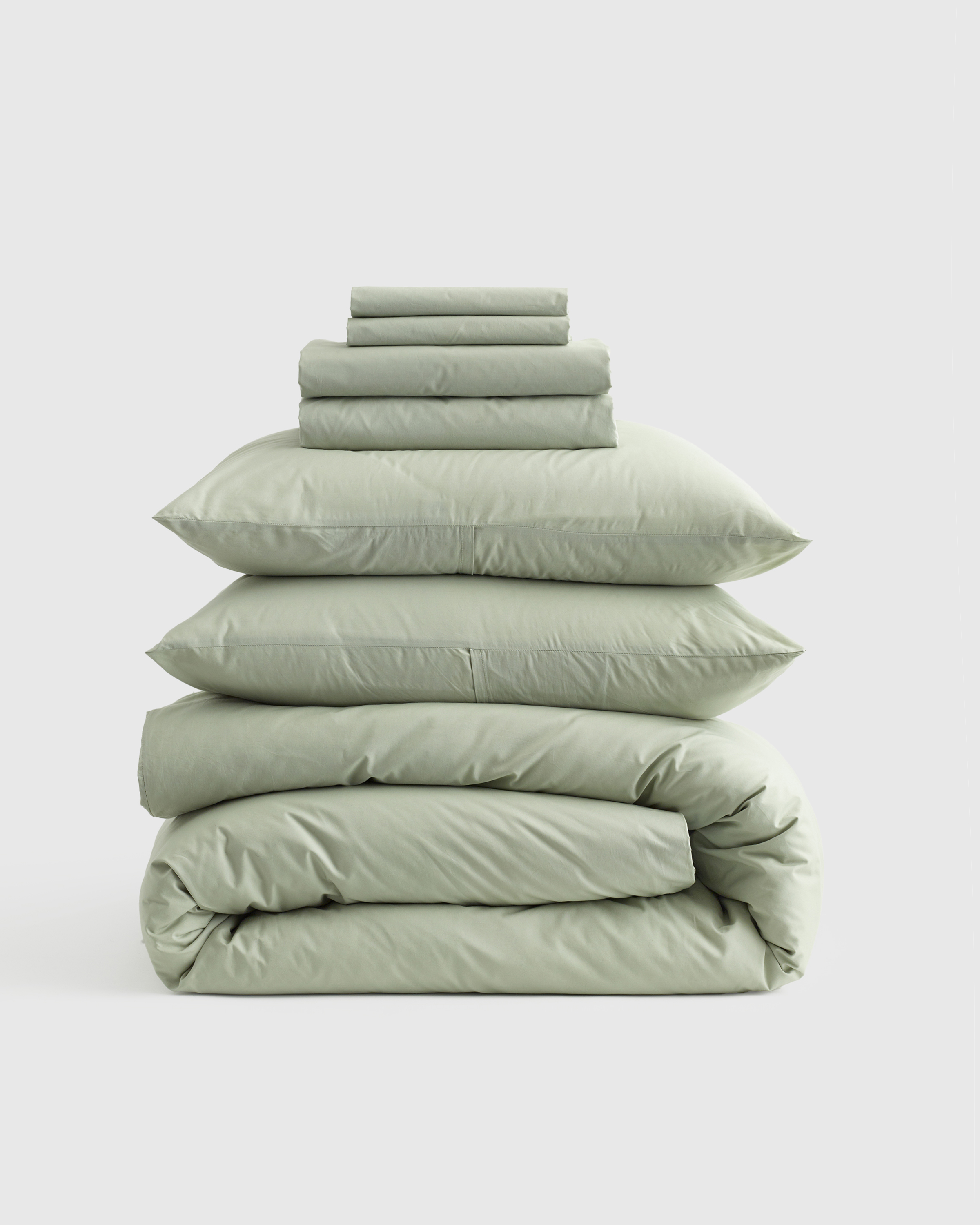 Sage Classic Organic Percale Deluxe Bedding Bundle