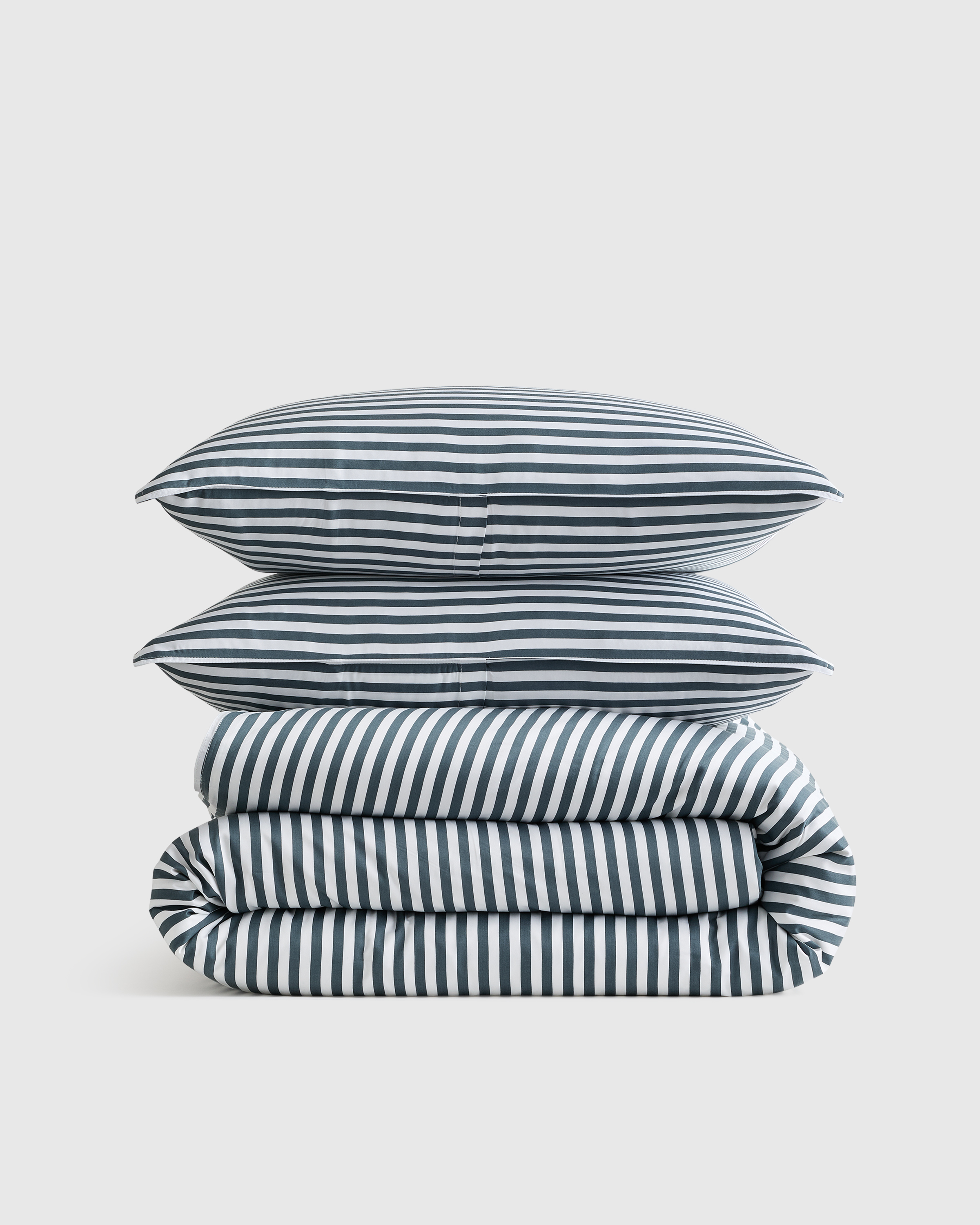 Tailored Stripe Nightfall Bamboo Stripe Duvet Cover Set