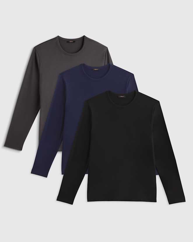 M-LKT-49-DCOAL Men s 100 Pima Cotton Luxe Touch Long Sleeve Tee Dark Coal 15444 EDITED